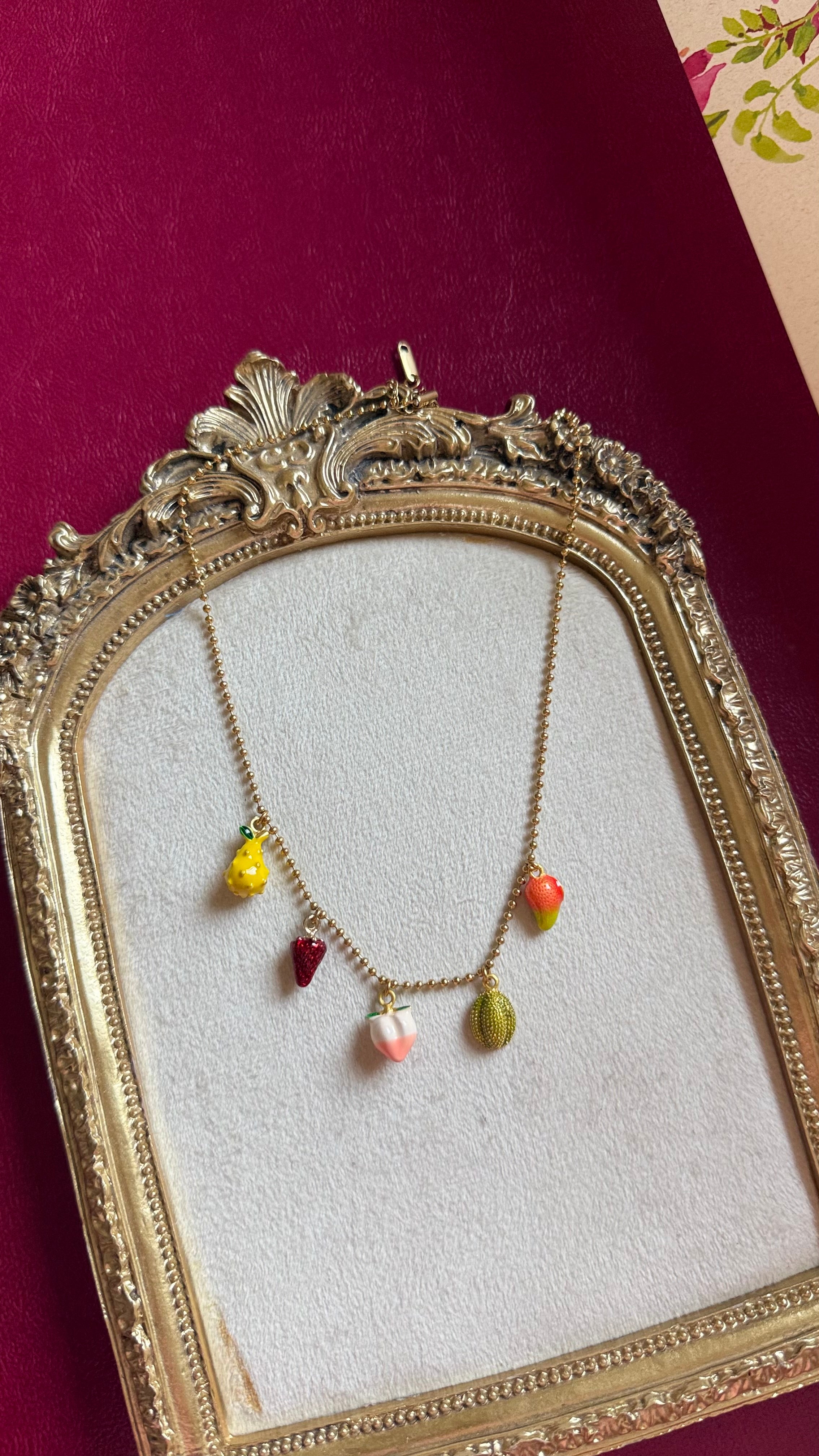 Fruity charm necklace