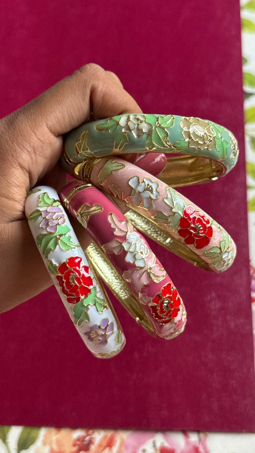 Floral bangles