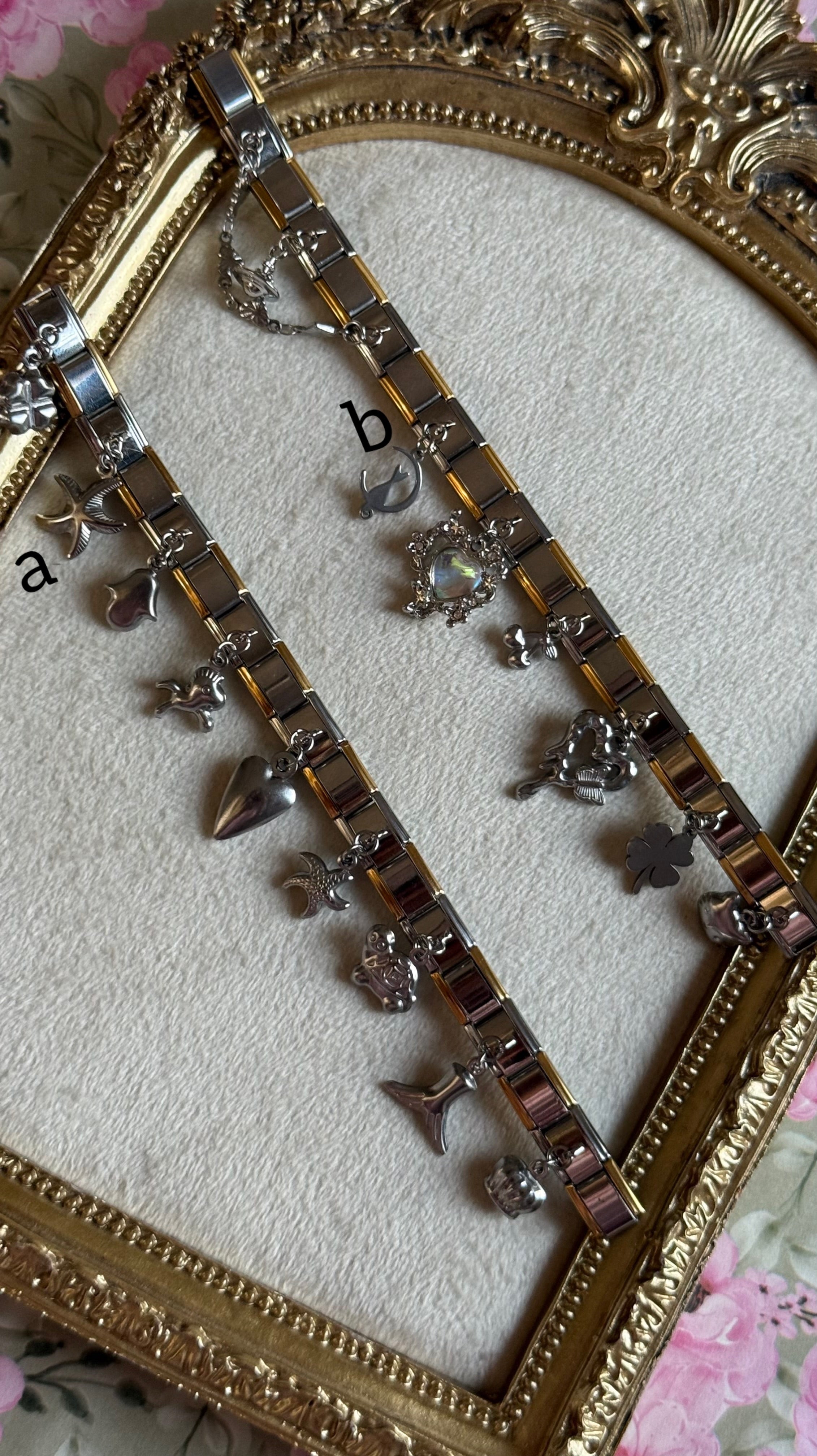 Silver hanging bracelet