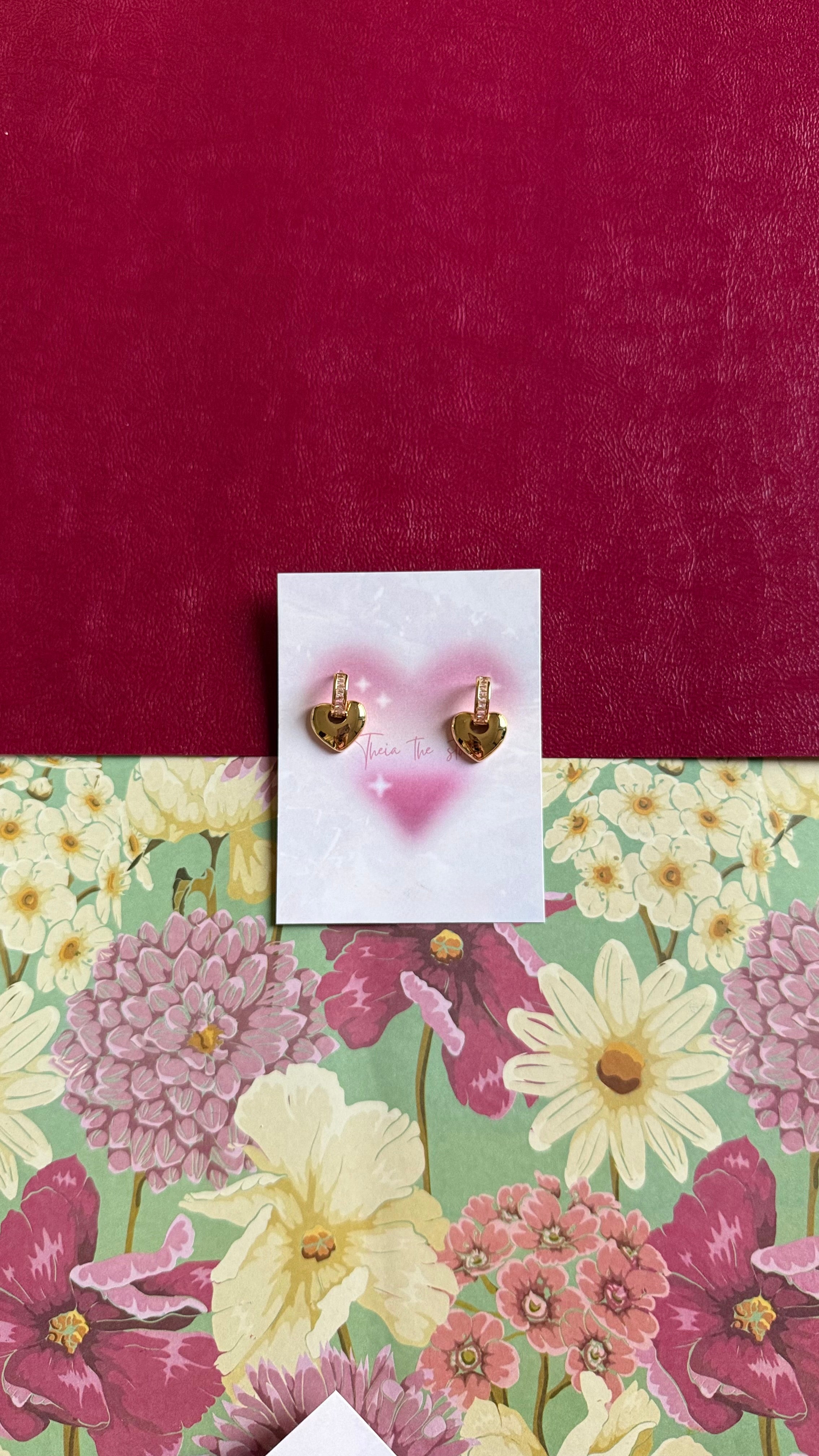Heart loop earrings