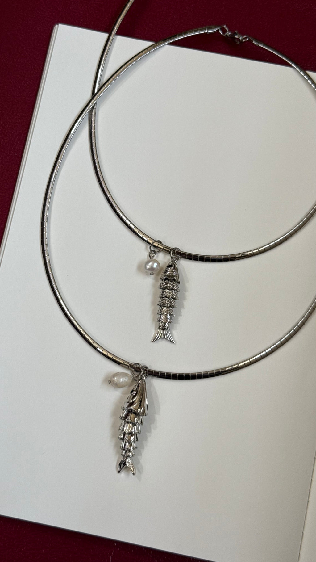 Koi fish chain silver