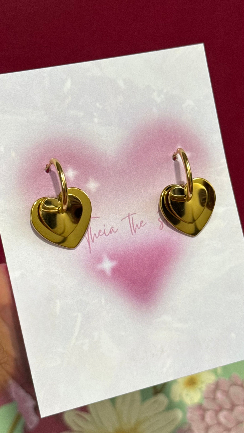 Double trouble heart earrings