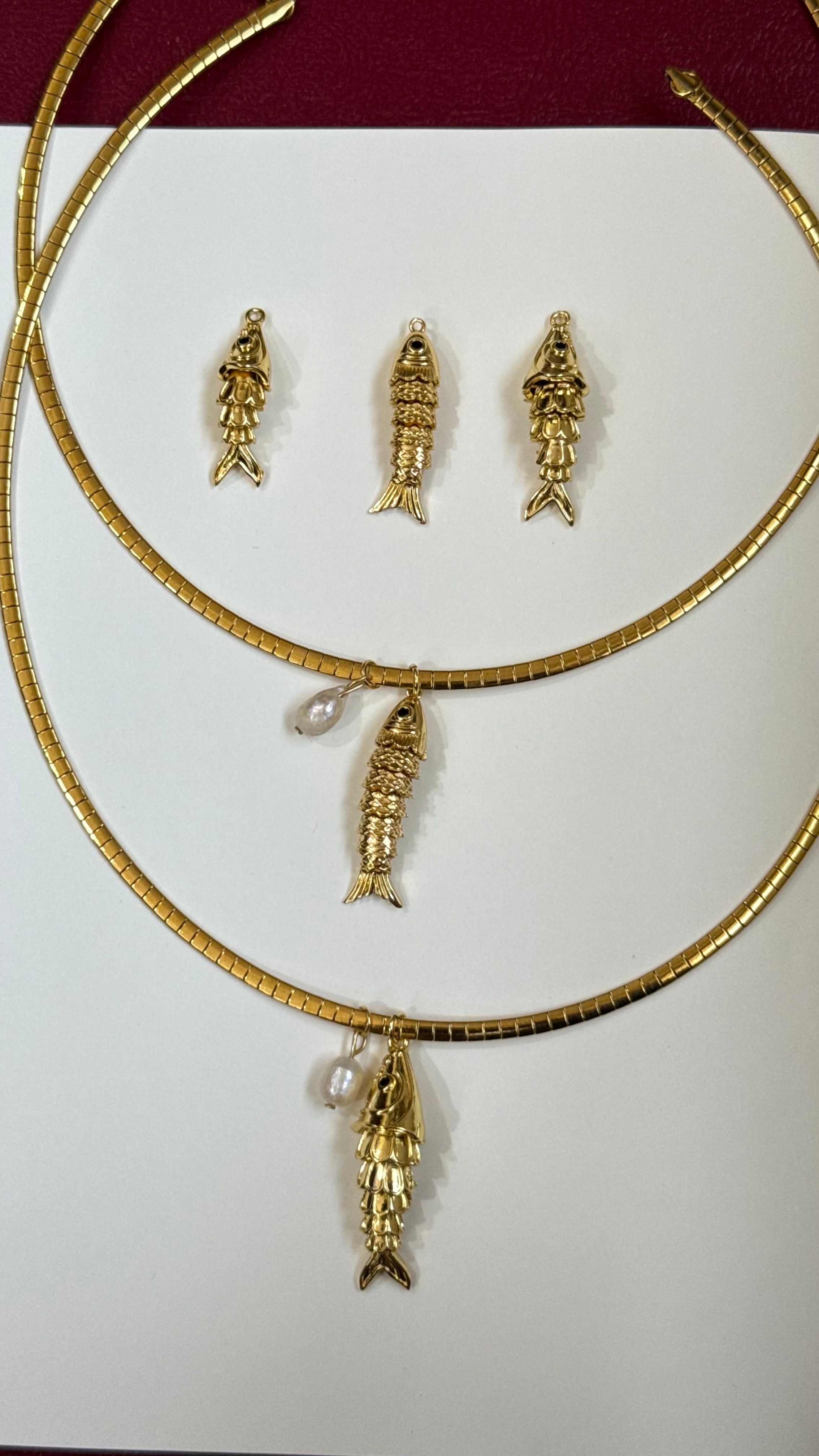 Koi fish chain gold