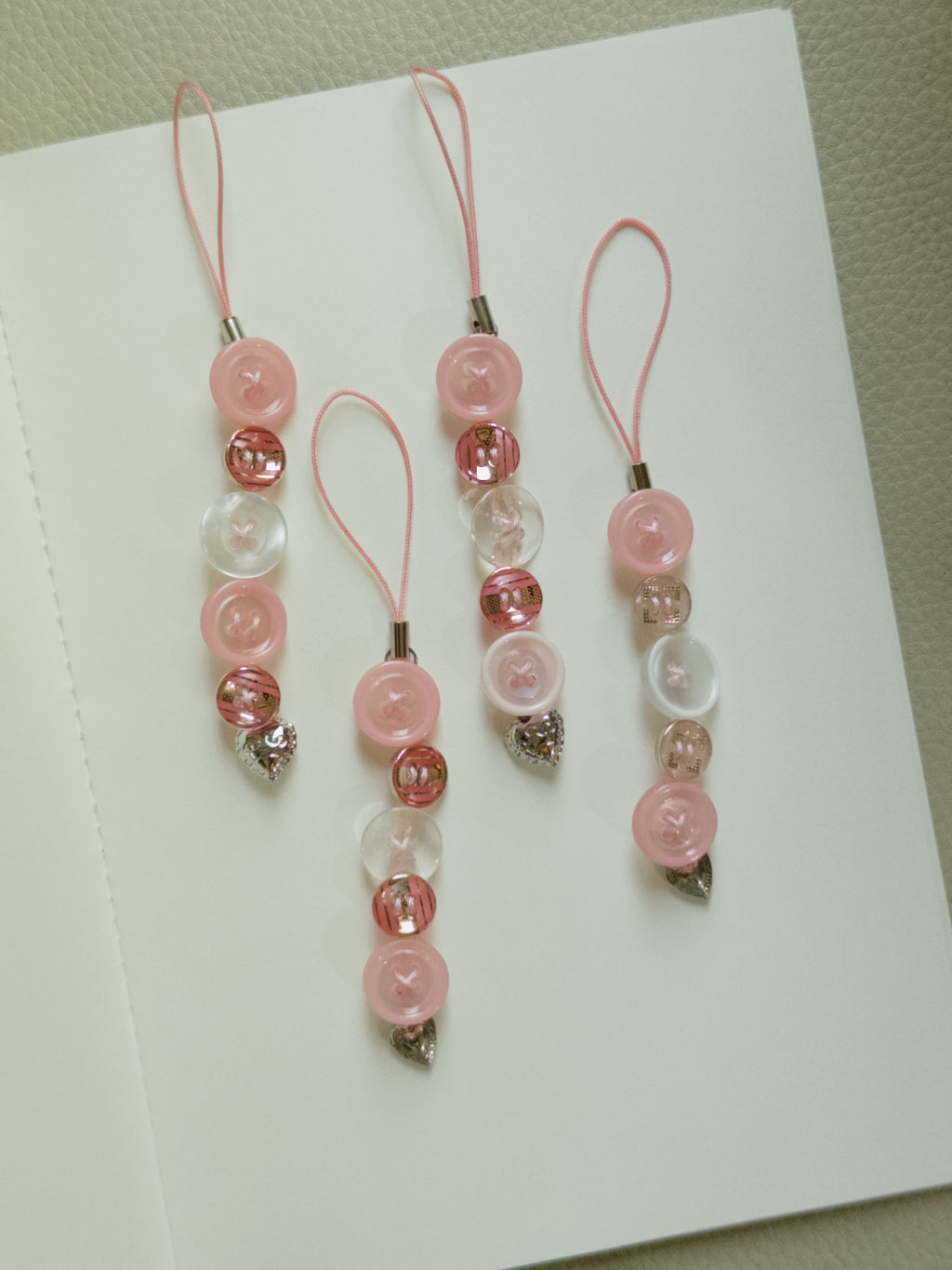 Pink button up charm