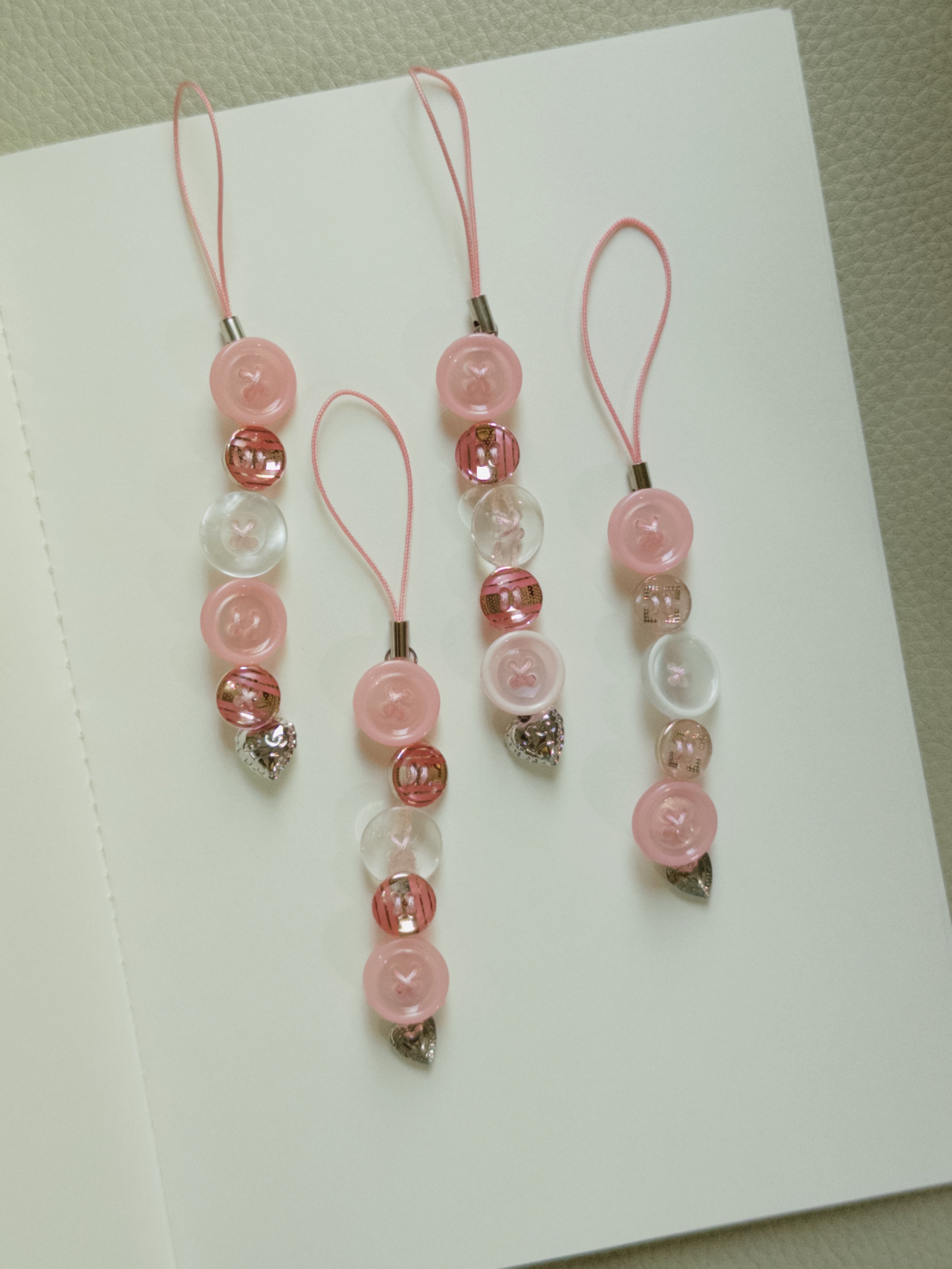 Pink button up charm