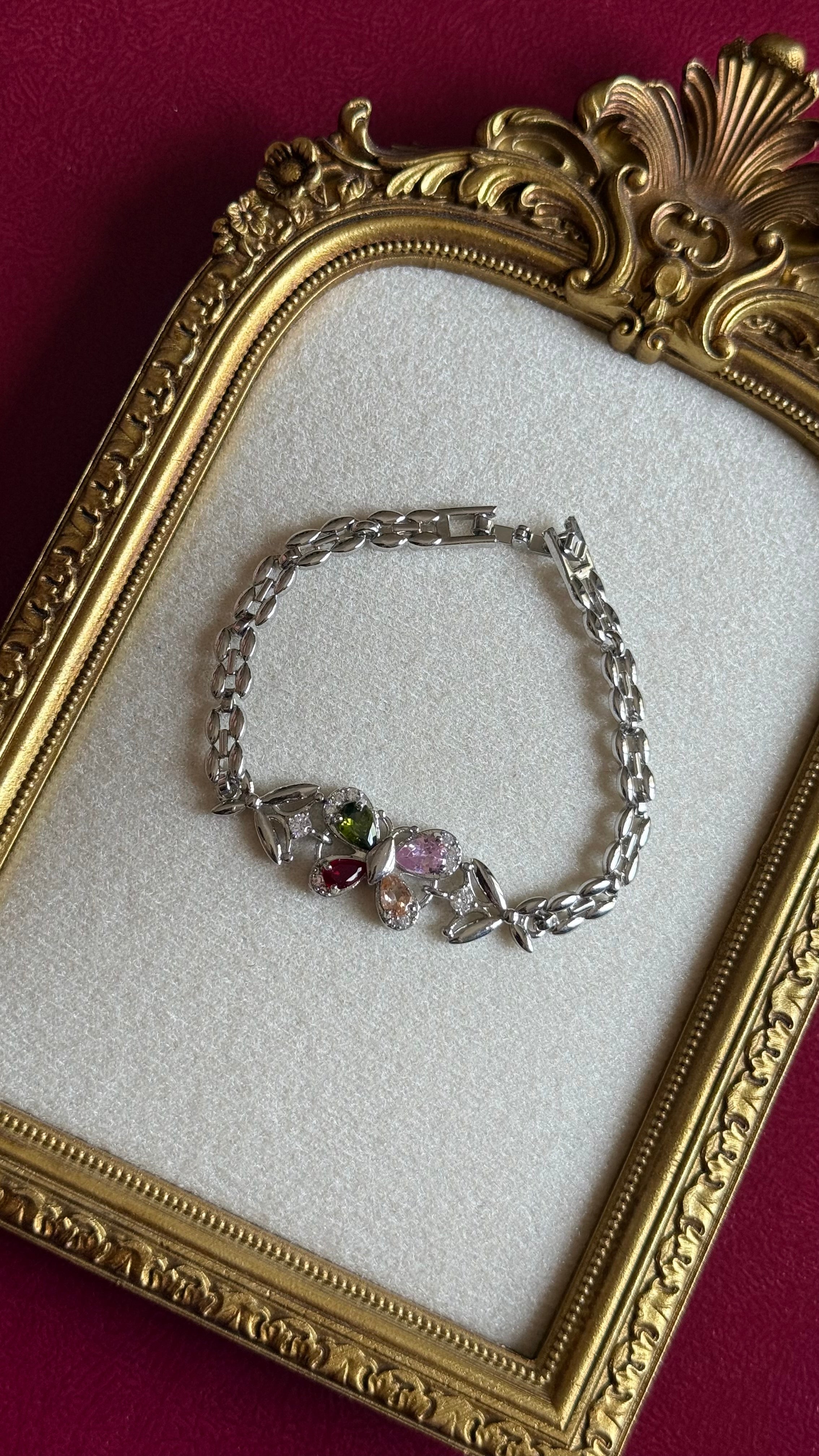 Butterfly-flower bracelet