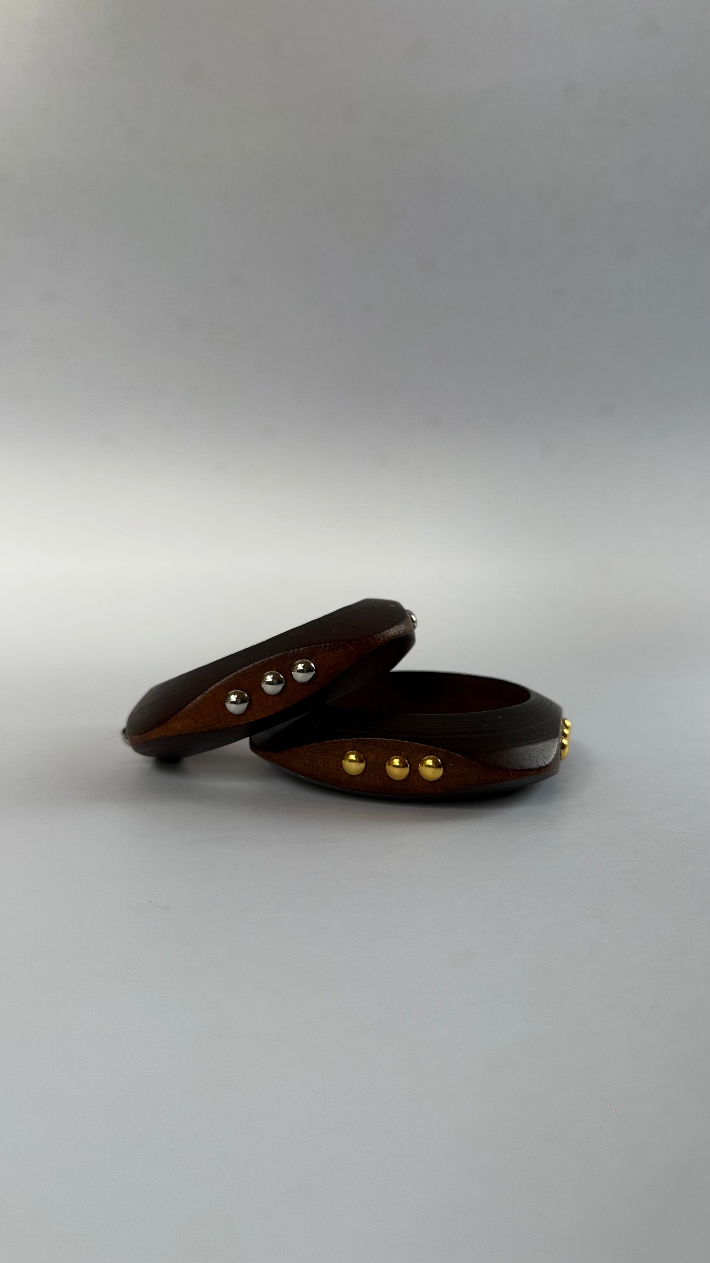 Square with studds wooden Bangle