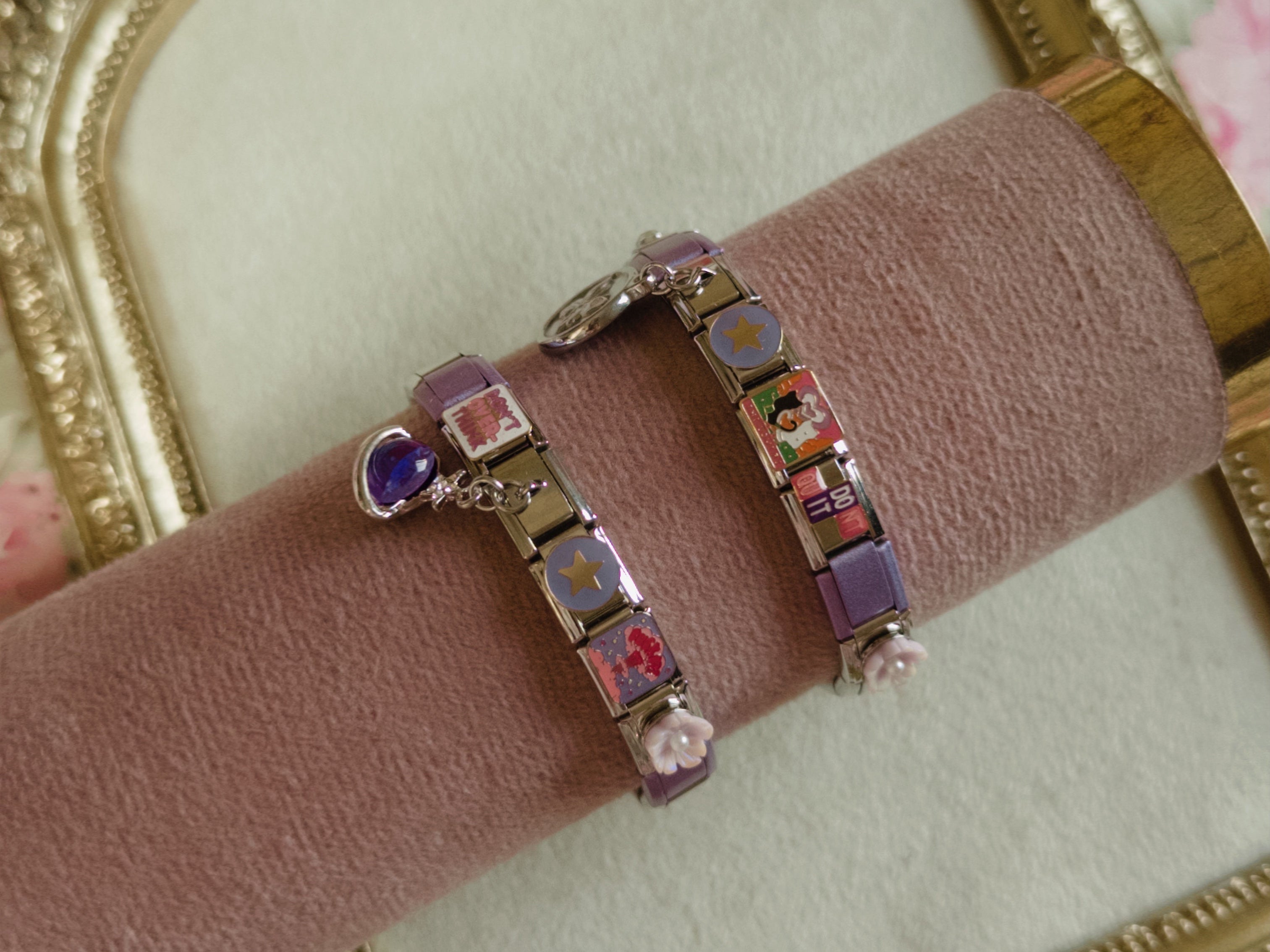Purple theme Italian bracelet