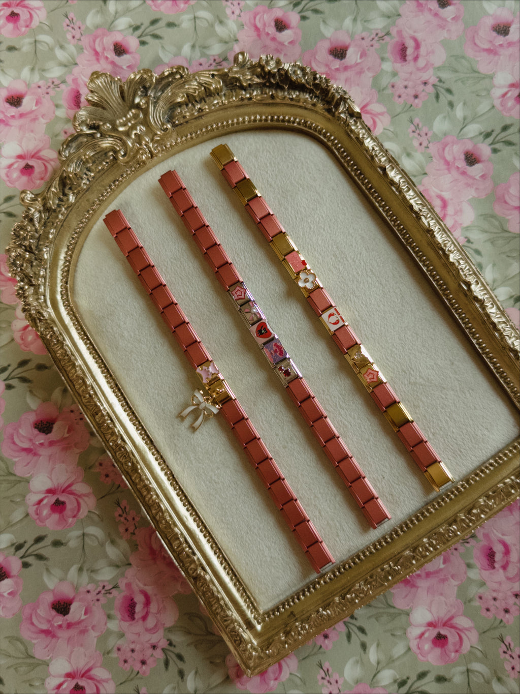 Pink theme Italian bracelet