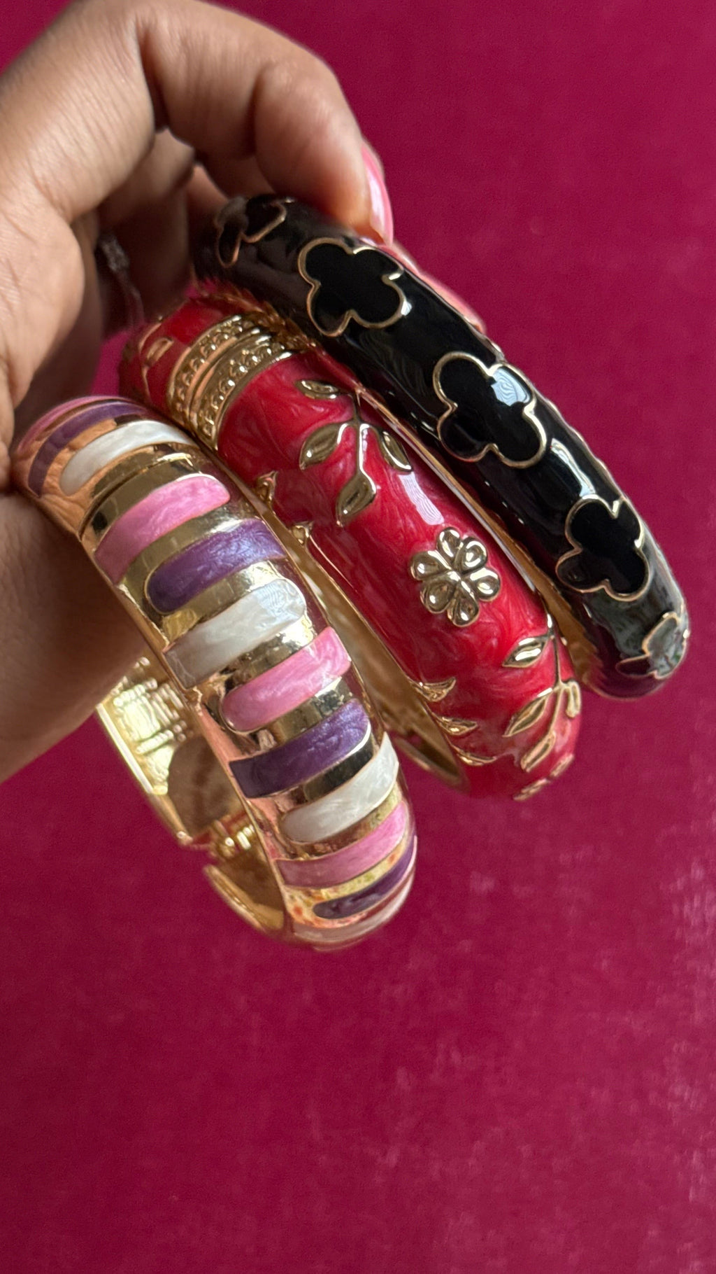 More enamel bangles
