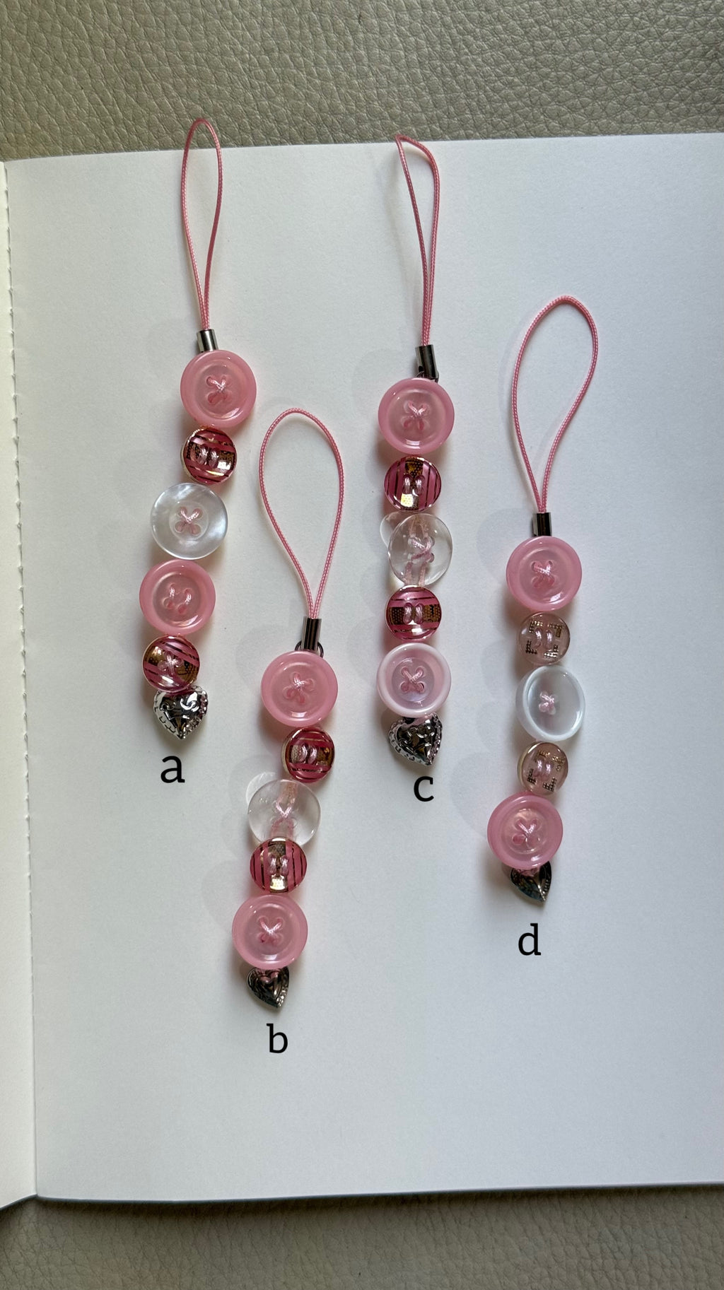 Pink button up charm