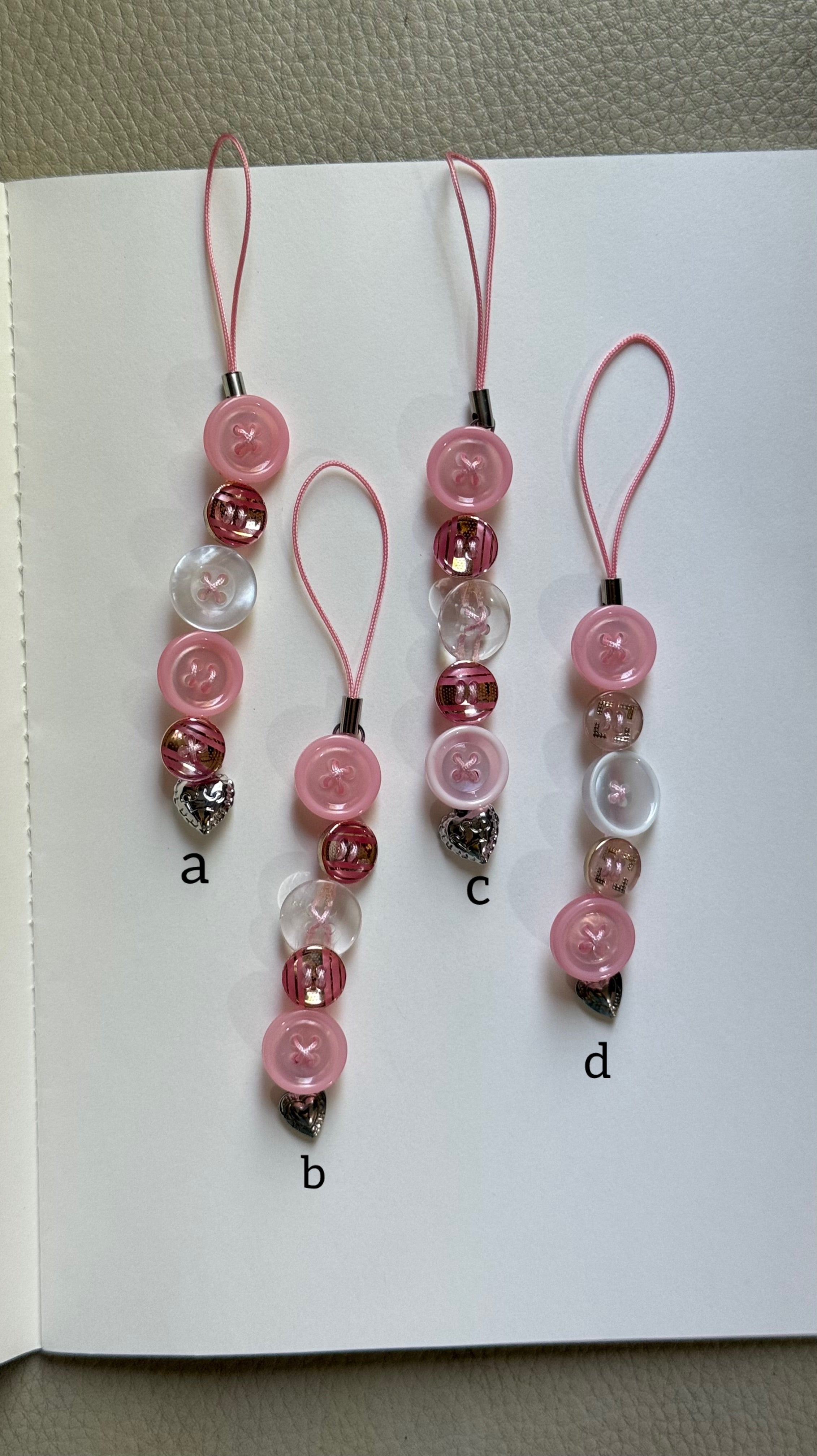 Pink button up charm