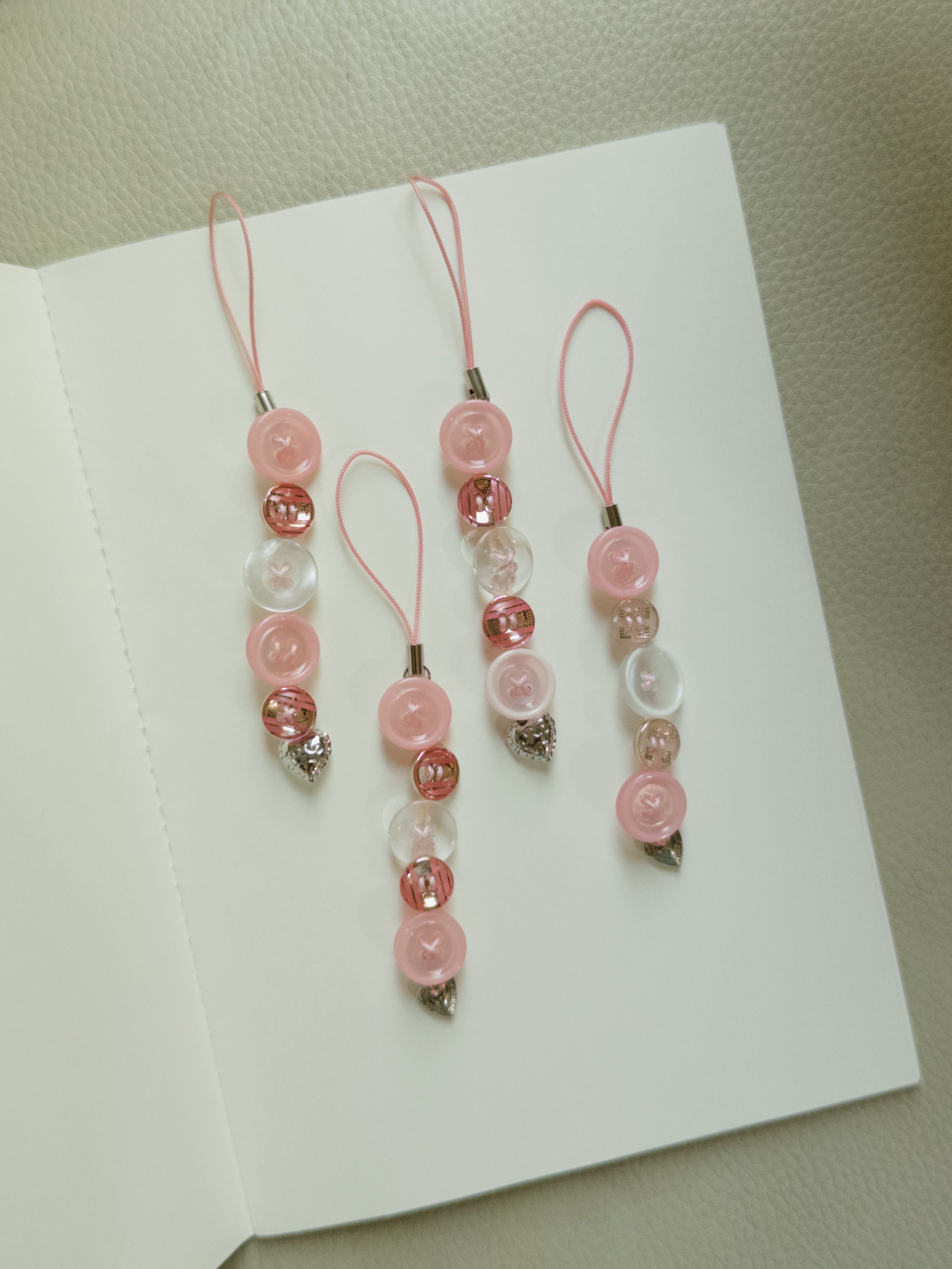 Pink button up charm