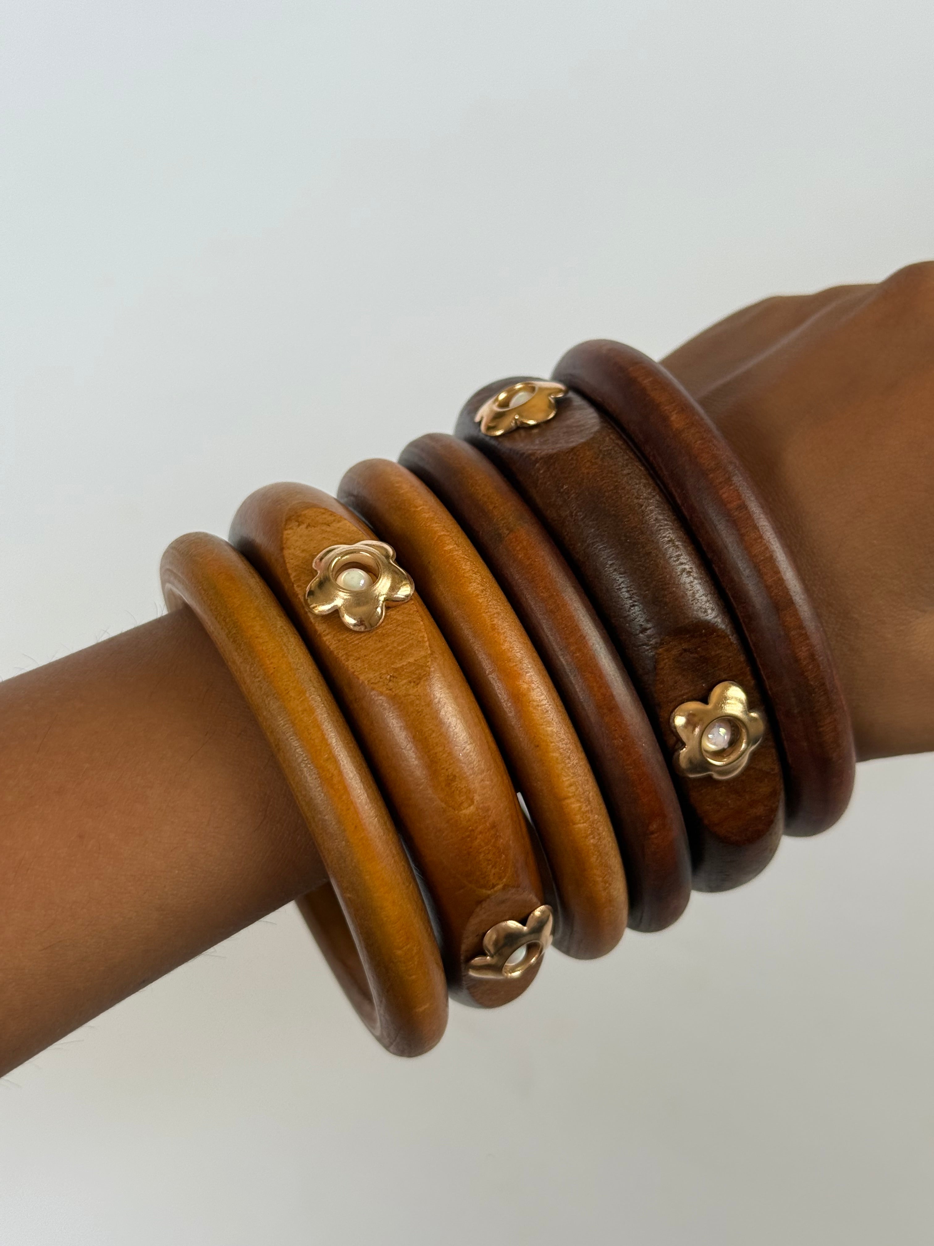 Set of 3 wooden Bangle