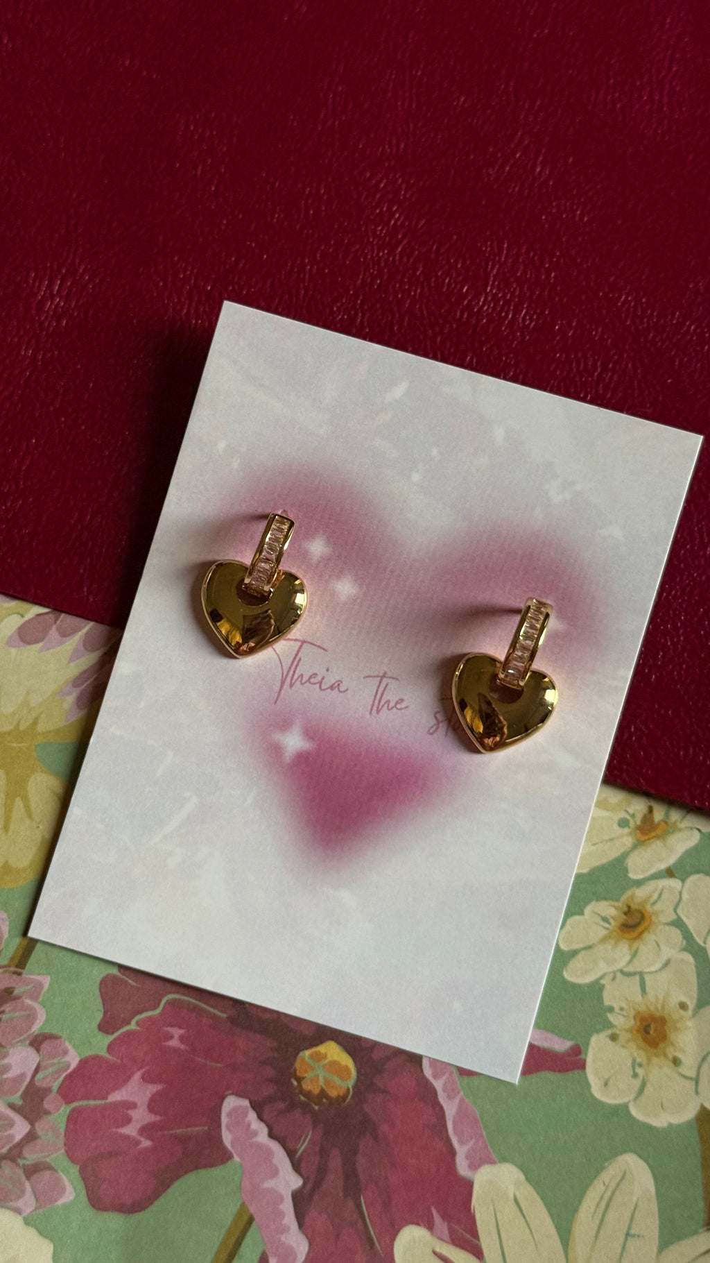 Heart loop earrings
