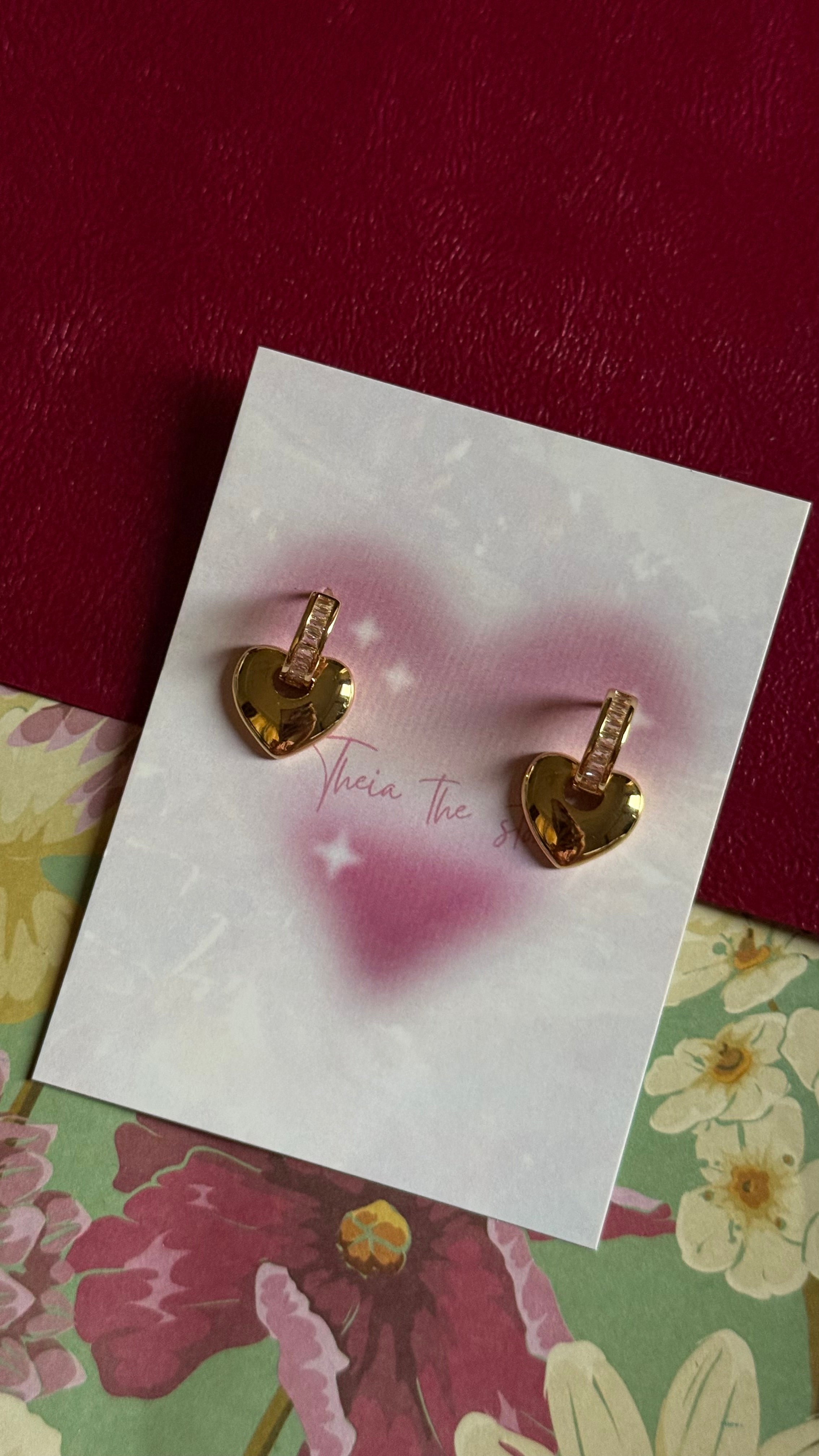 Heart loop earrings