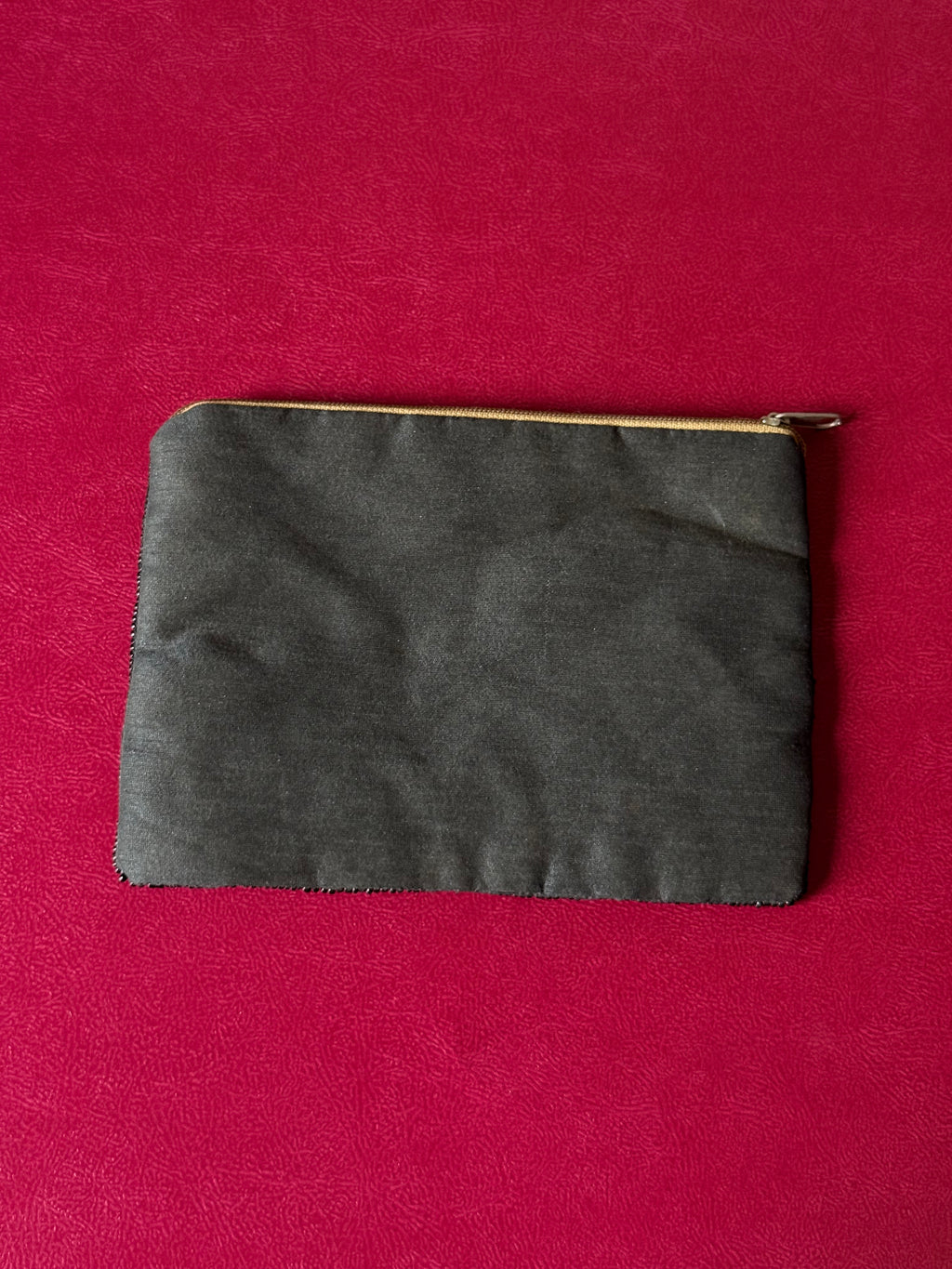 Black with golden heart pouch