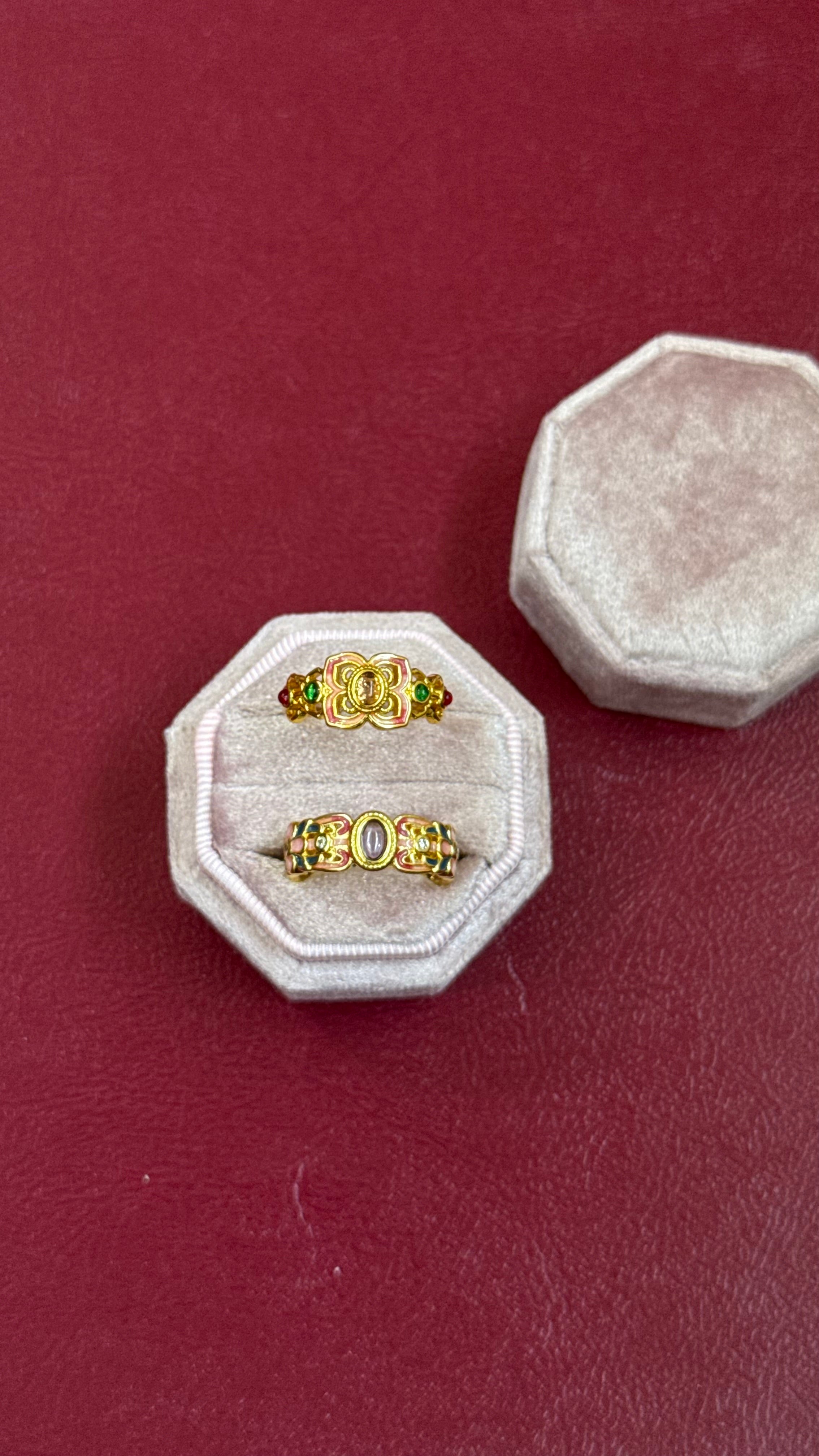 Vintage enamel ring