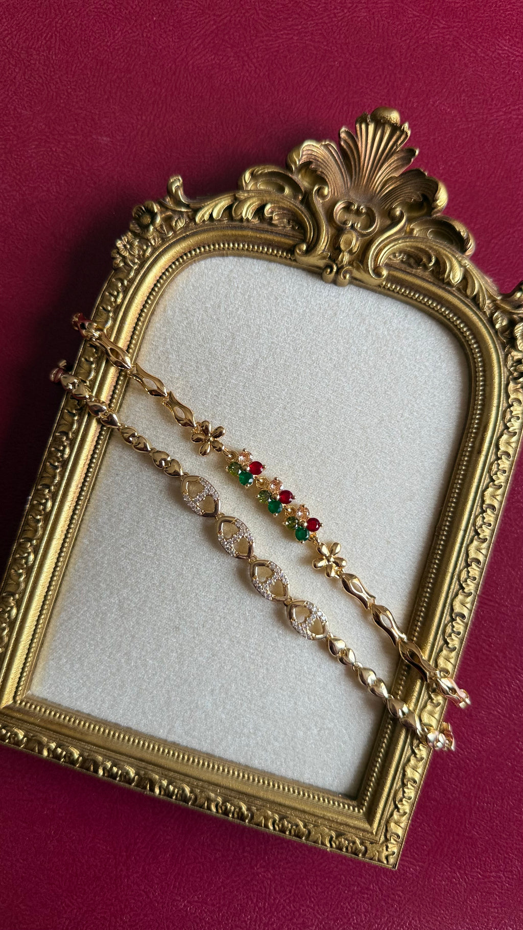Flower heart bracelet