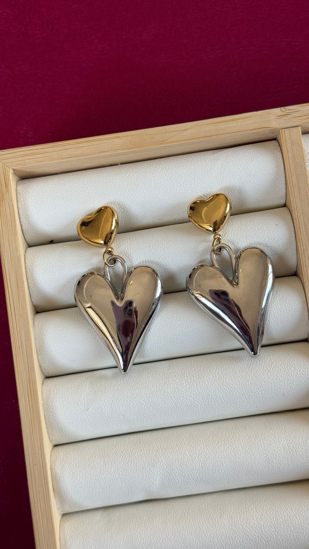 Two heart earrings