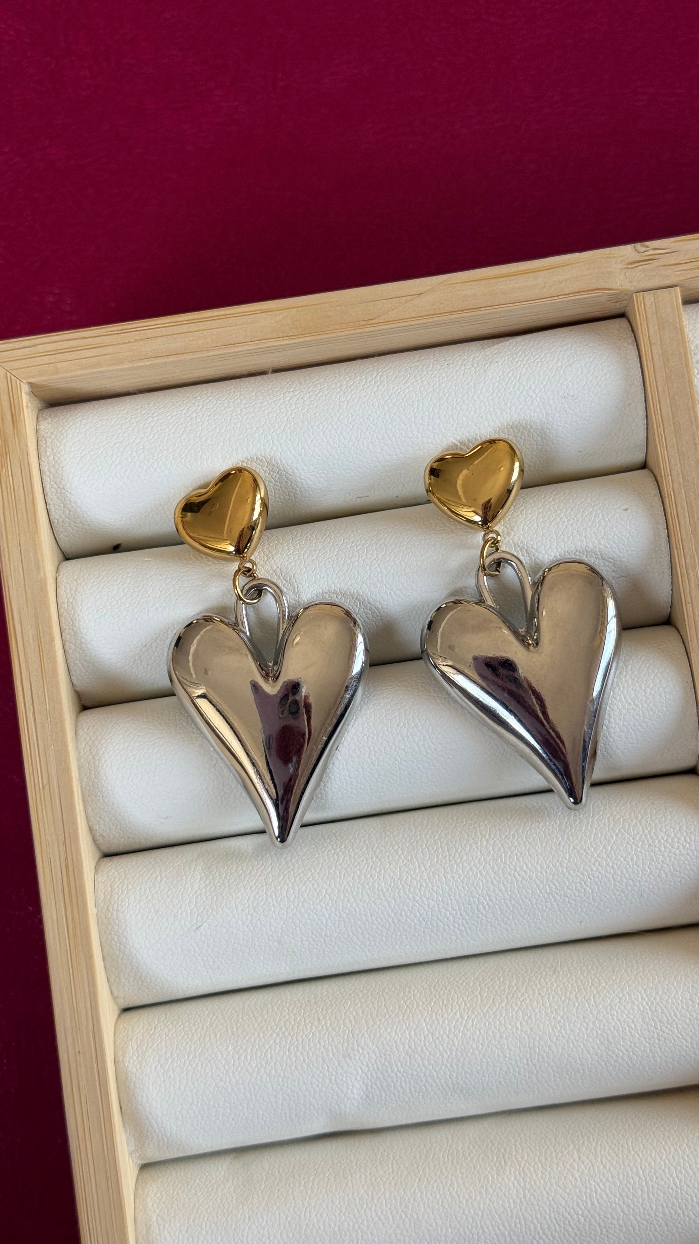 Two heart earrings