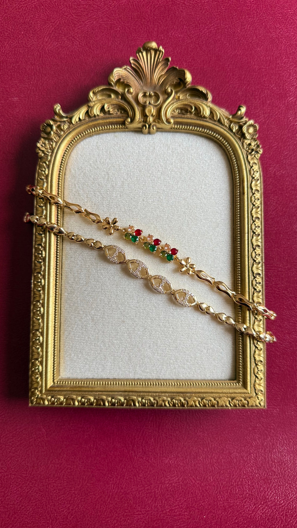 Flower heart bracelet