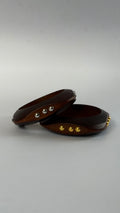 Square with studds wooden Bangle