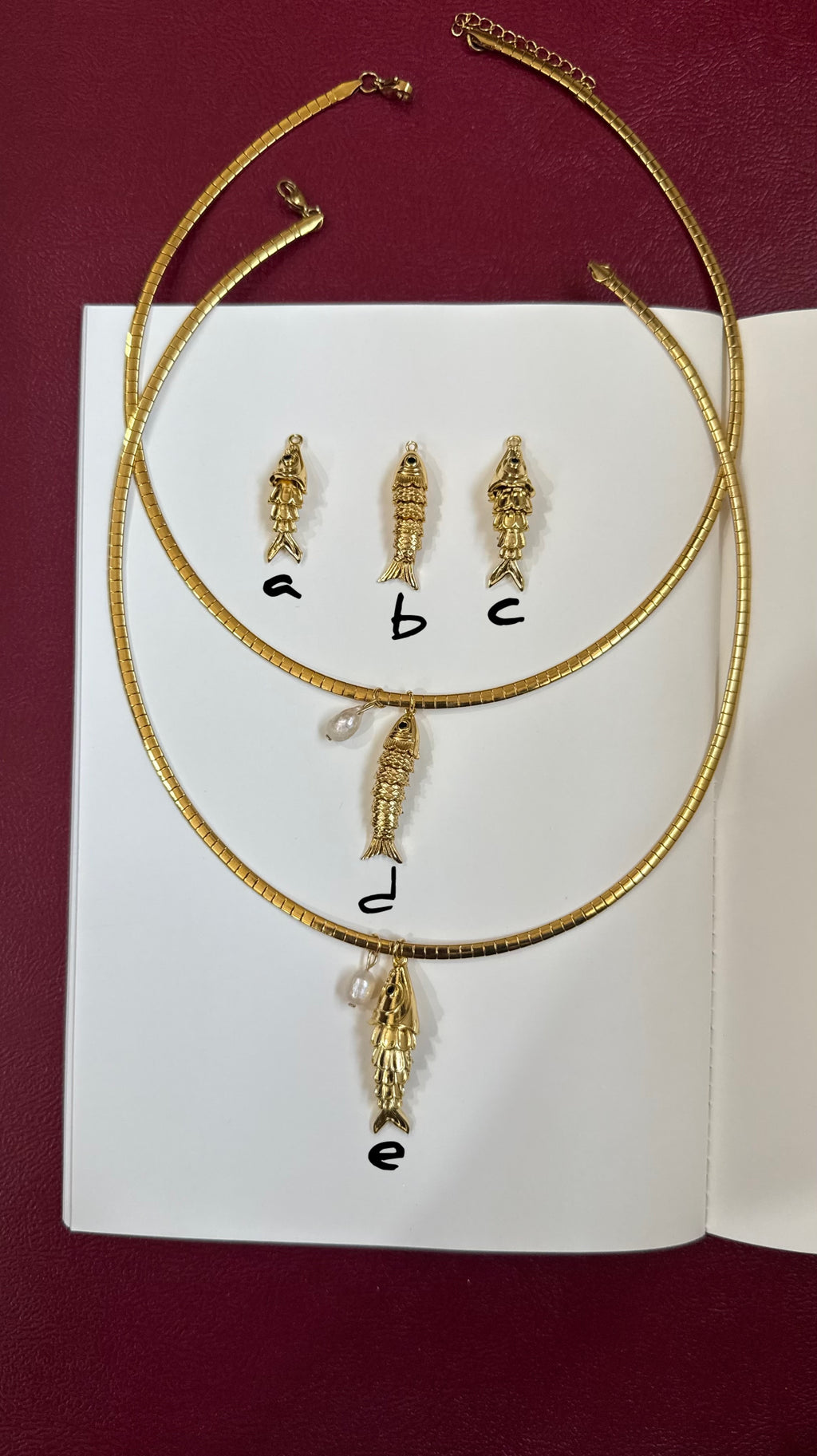 Koi fish chain gold