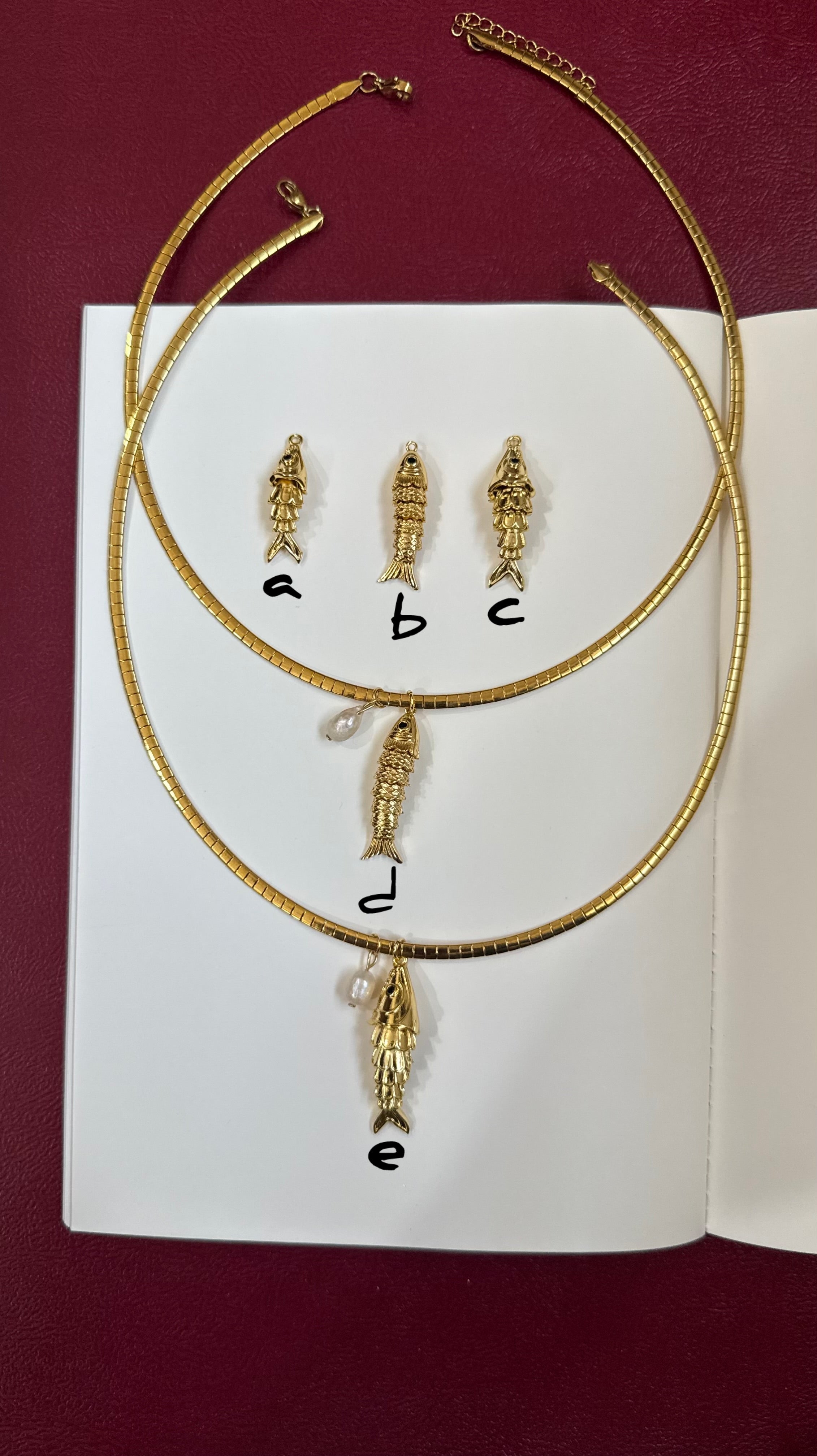 Koi fish chain gold