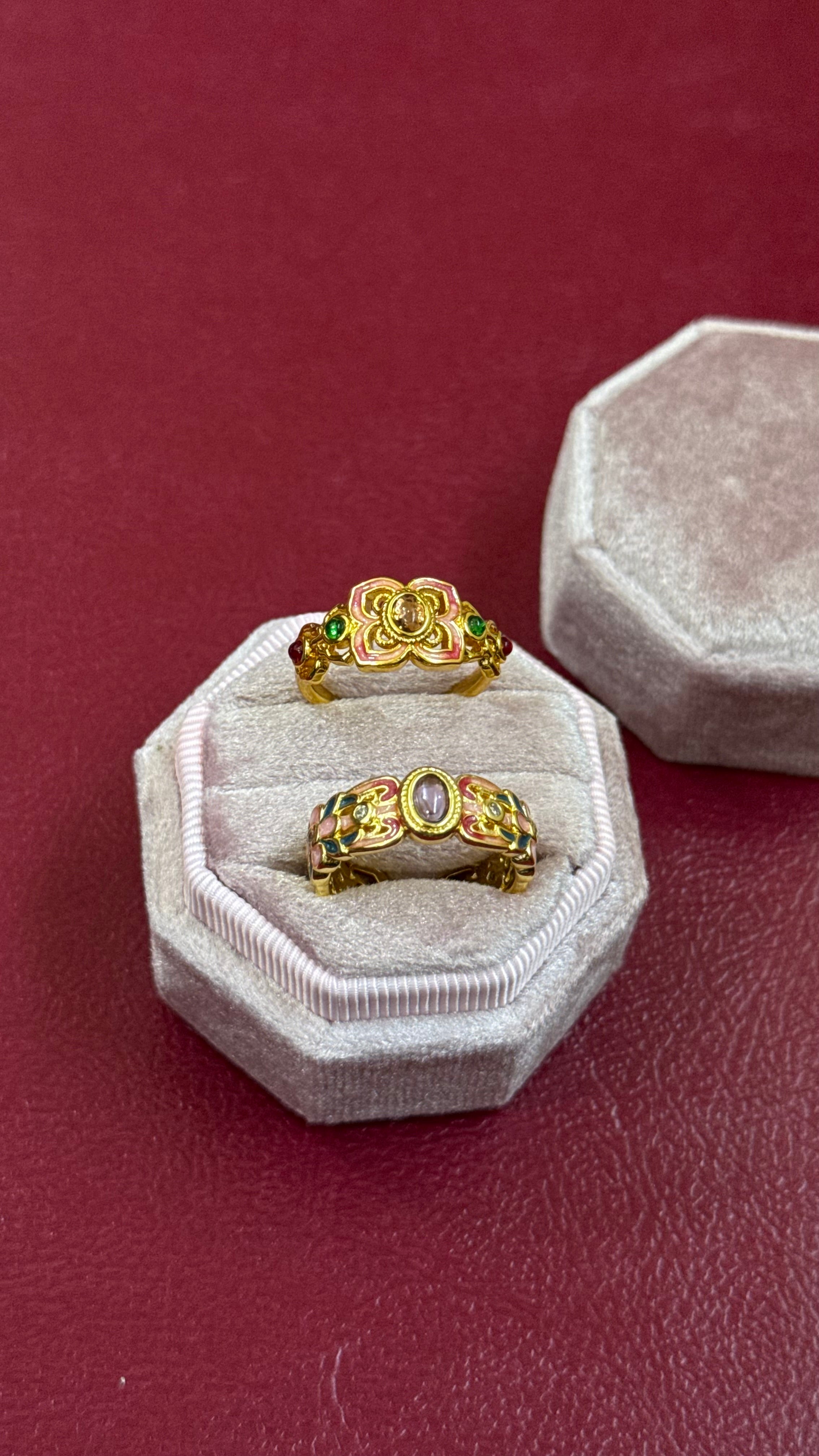 Vintage enamel ring