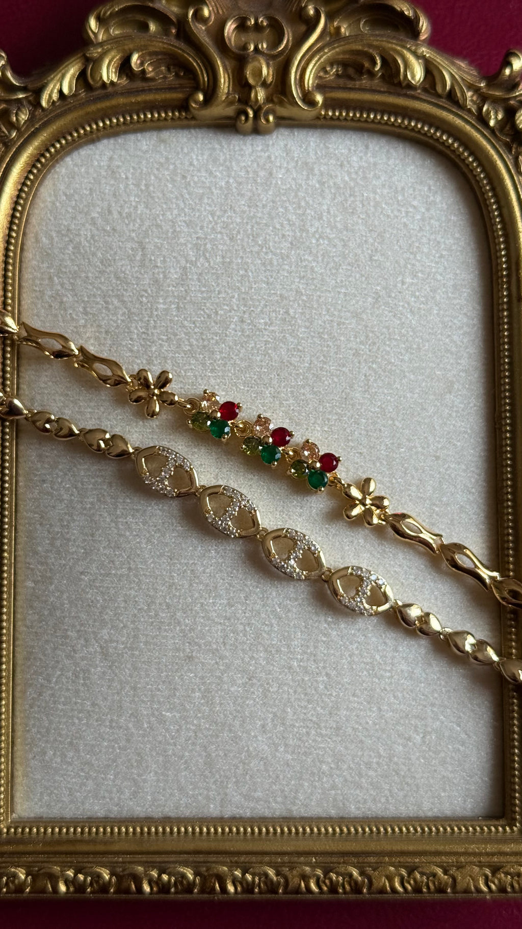 Flower heart bracelet