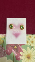 Green stone studds