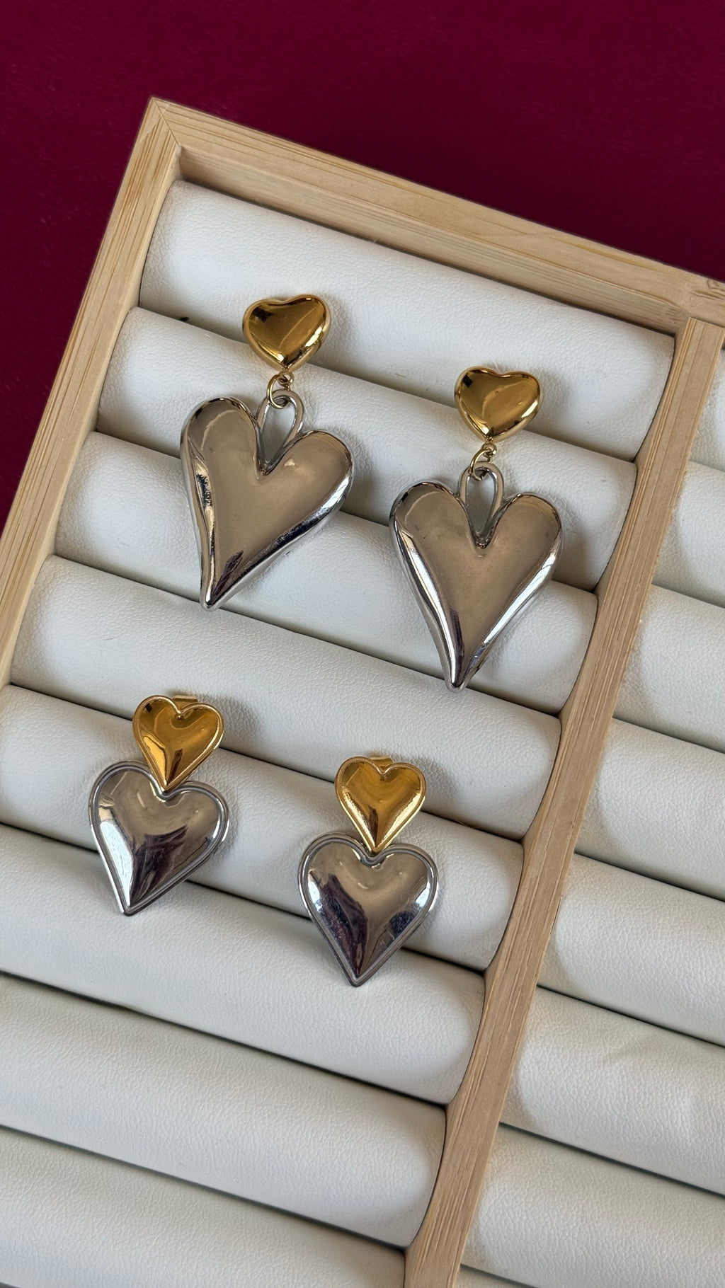 Two heart earrings
