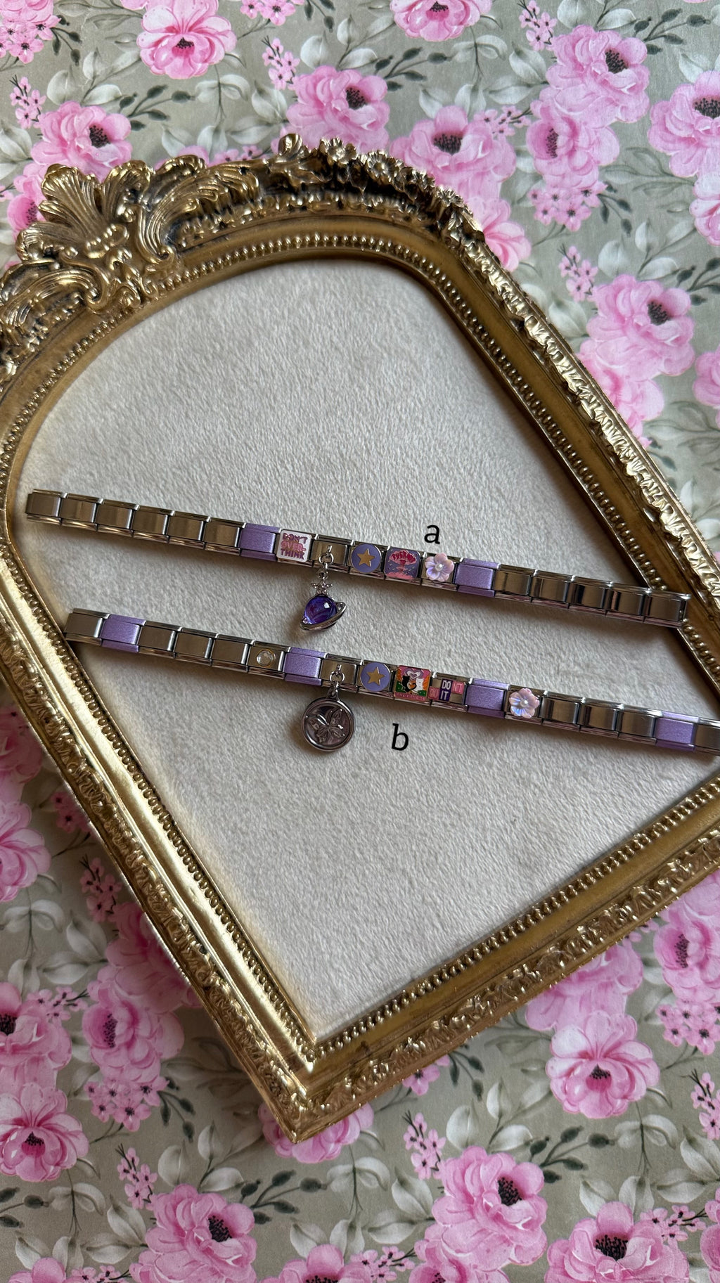 Purple theme Italian bracelet