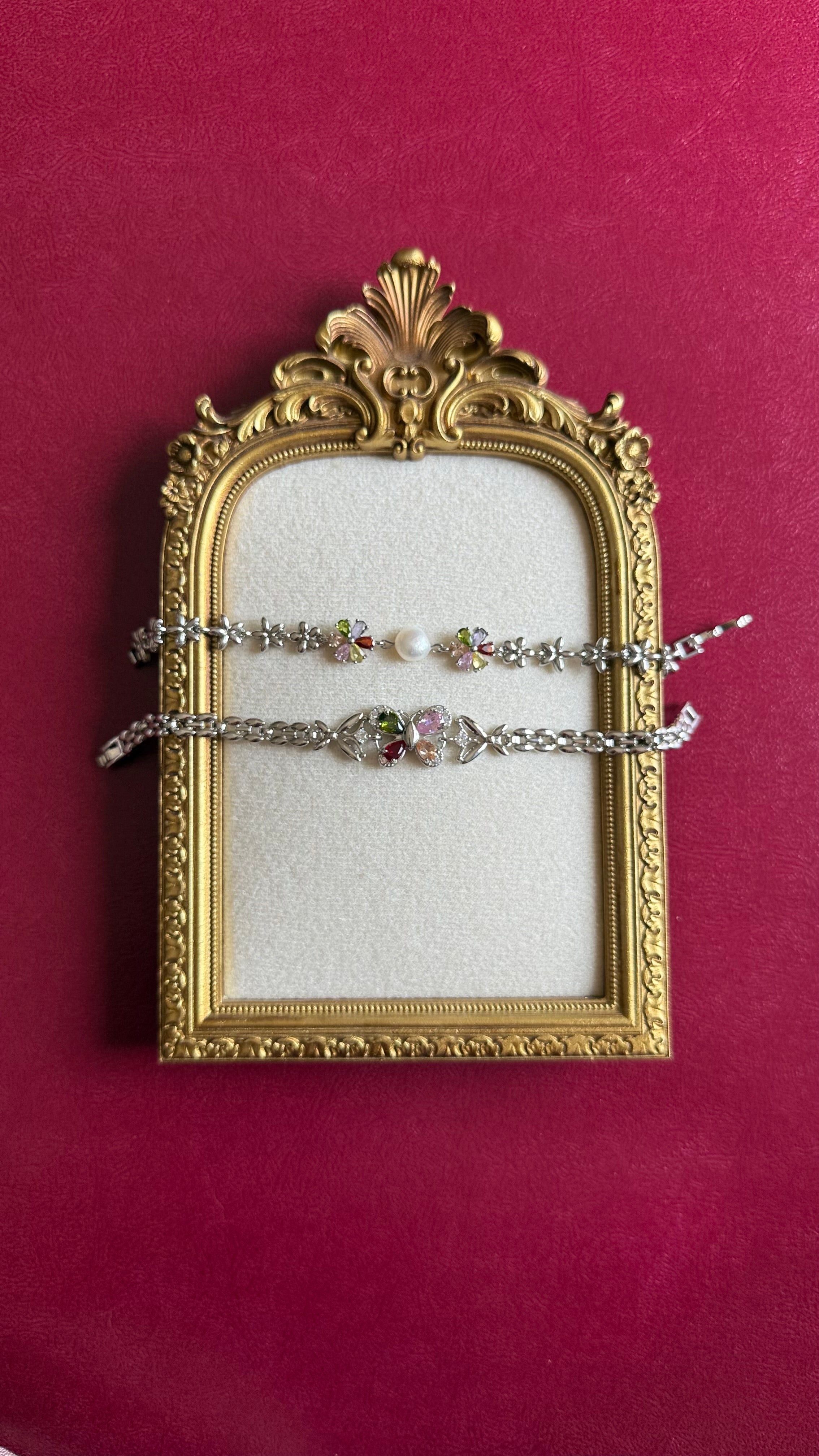 Butterfly-flower bracelet