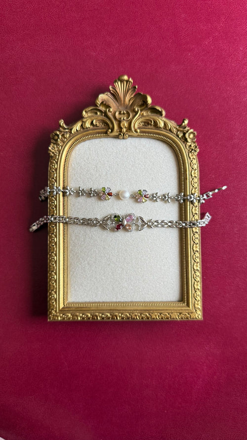 Butterfly-flower bracelet