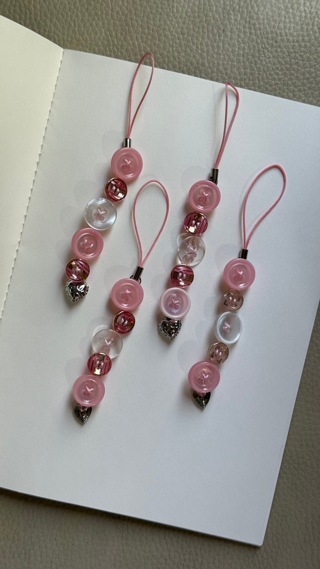 Pink button up charm