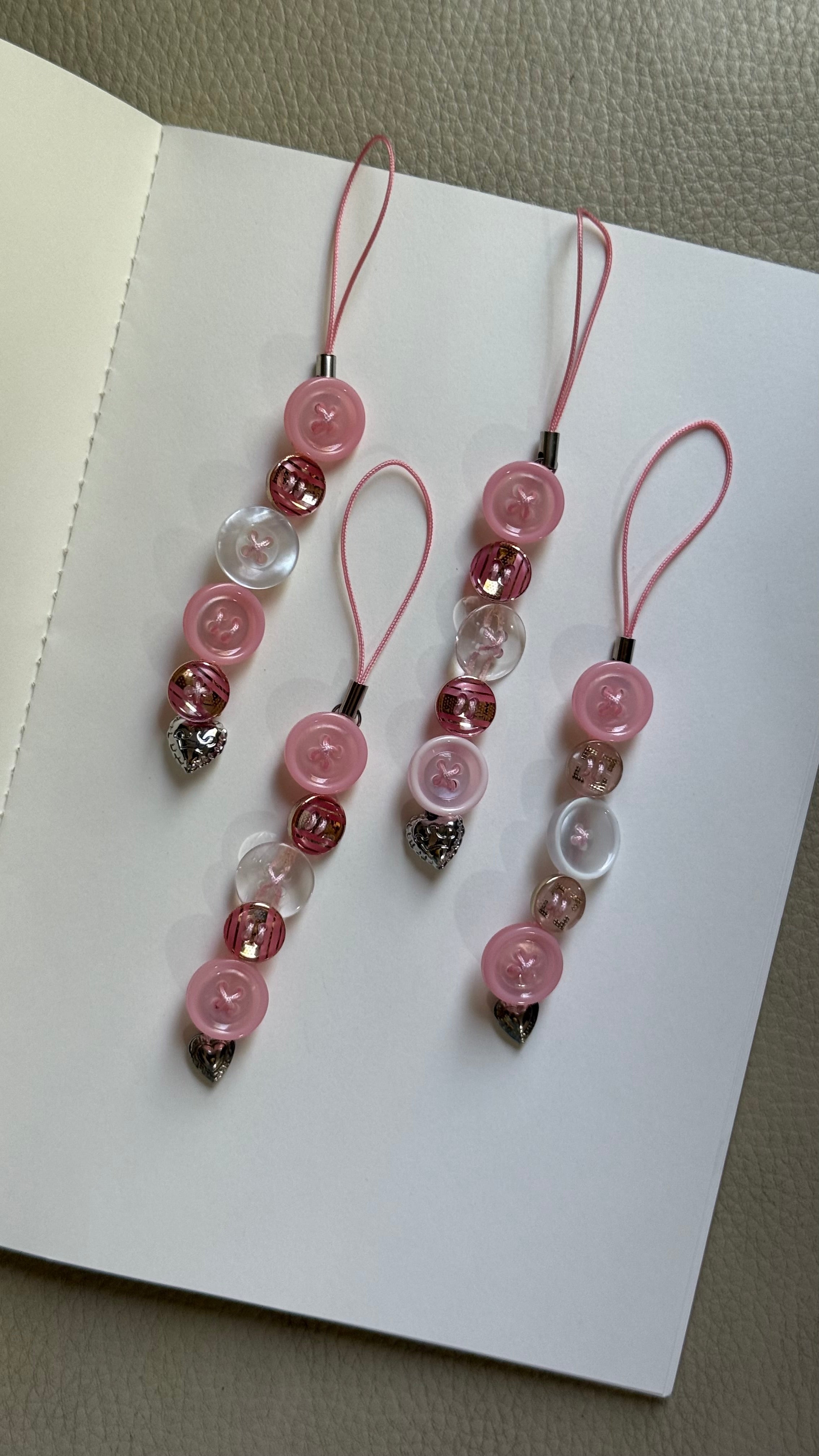 Pink button up charm