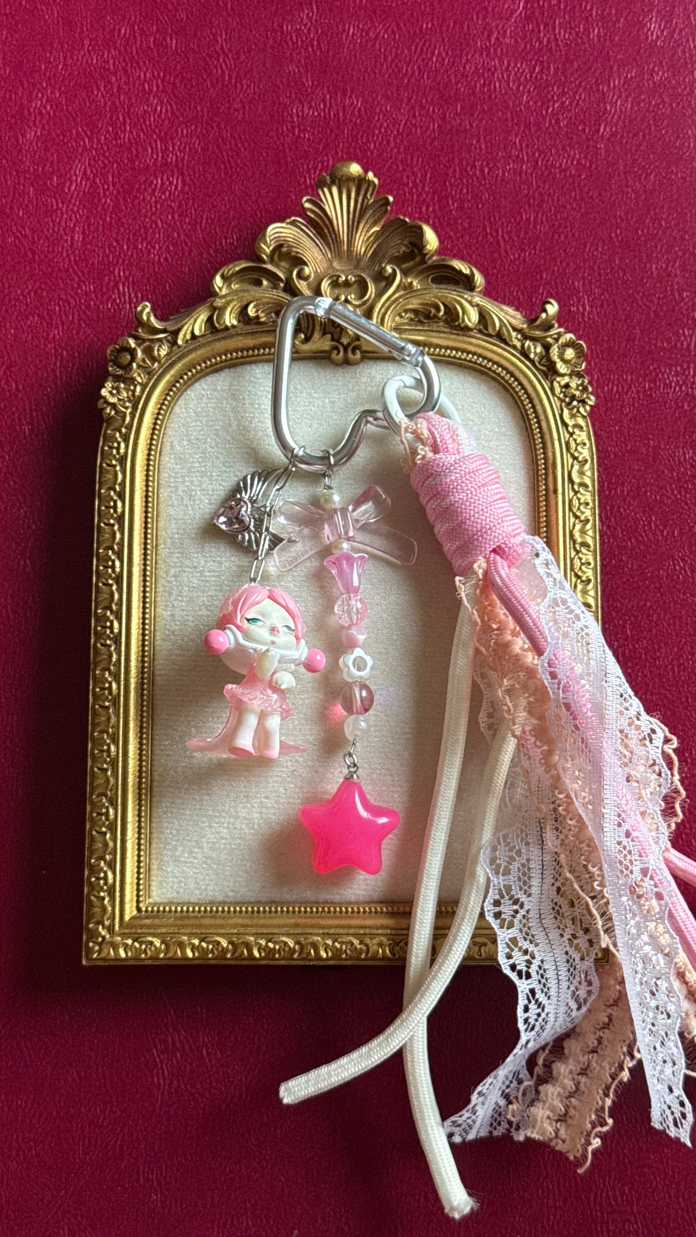 Skull doll keychain-4