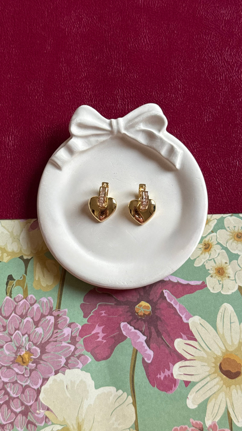 Heart loop earrings