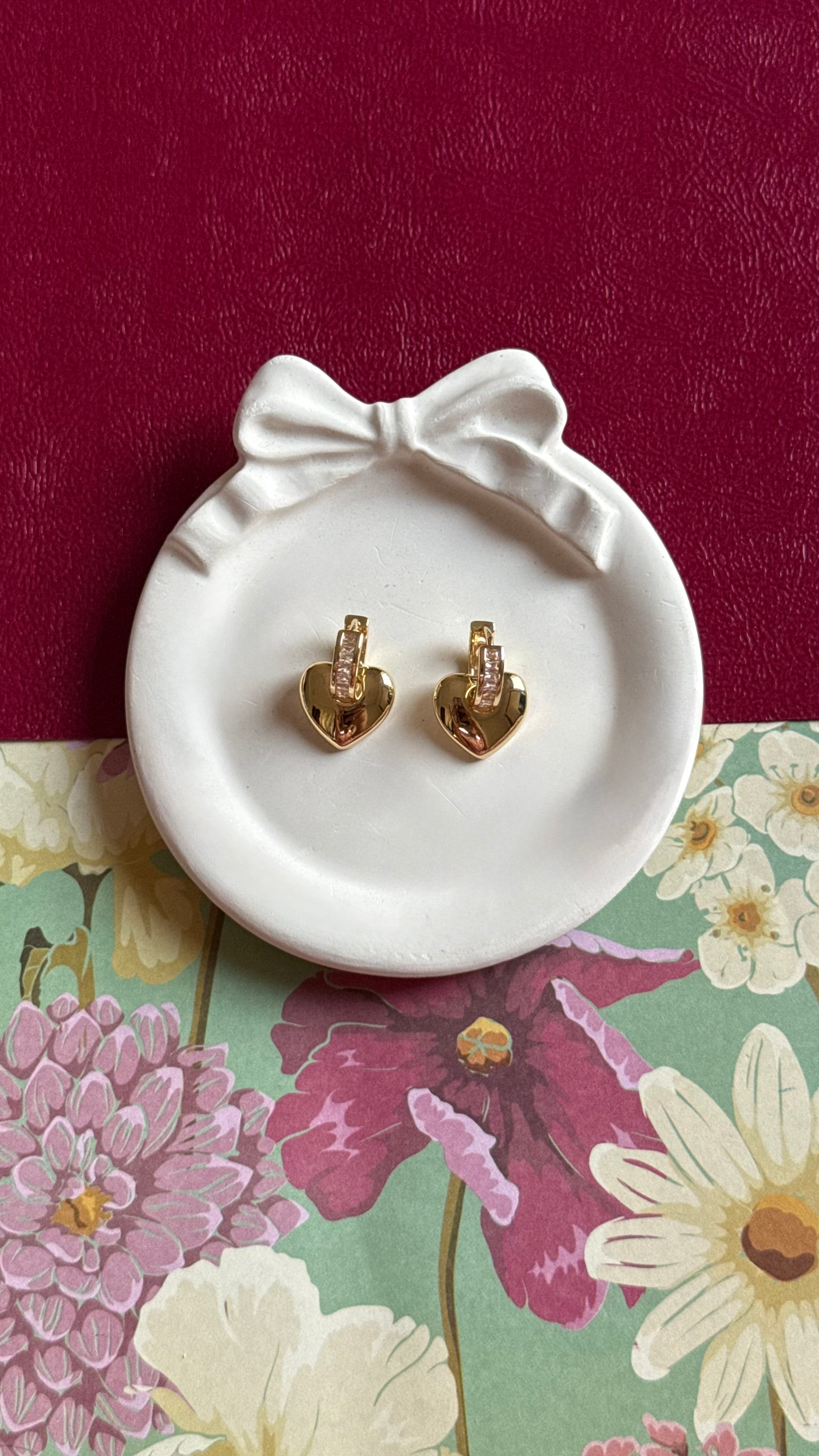 Heart loop earrings
