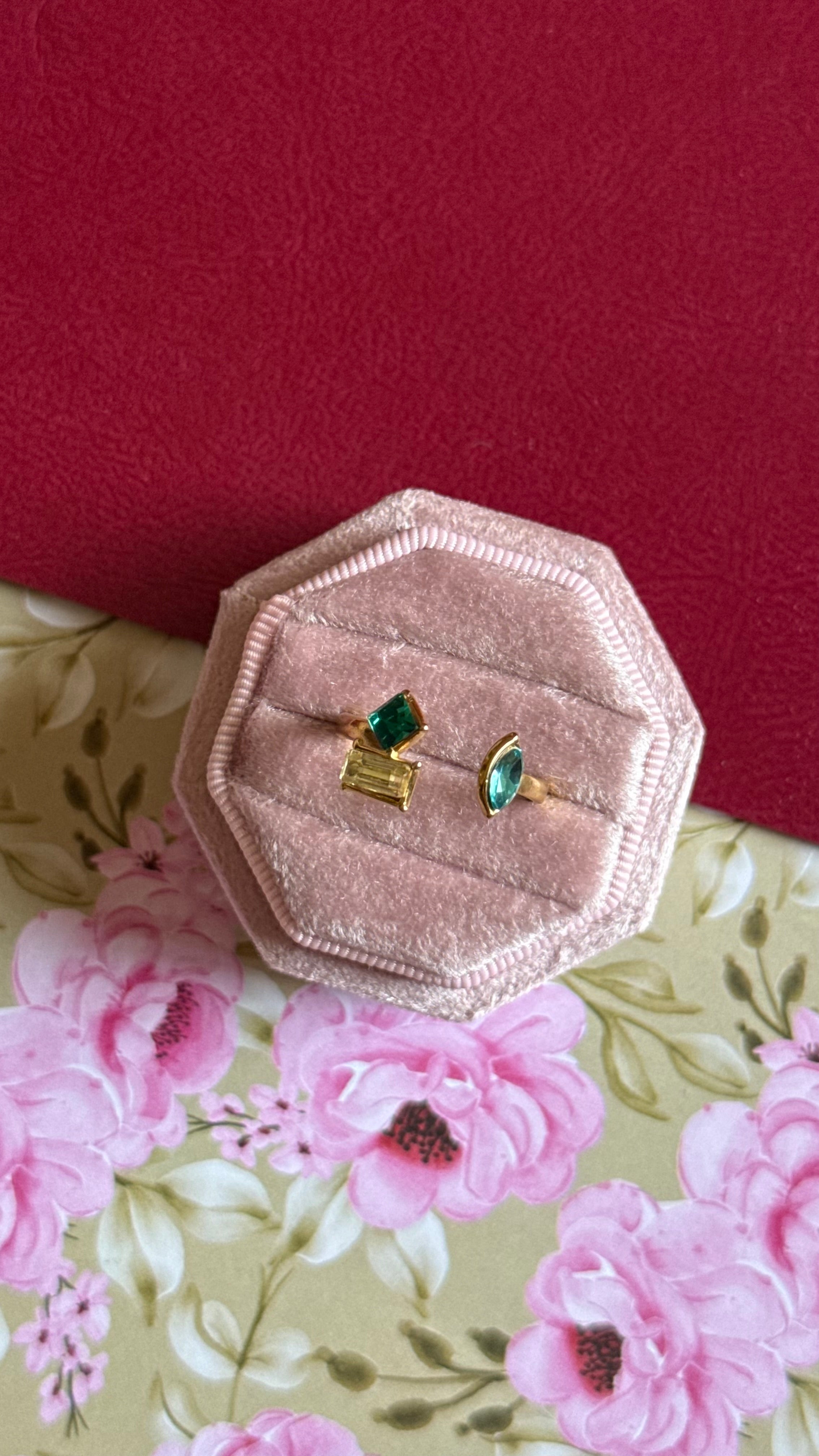 green yellow stone ring