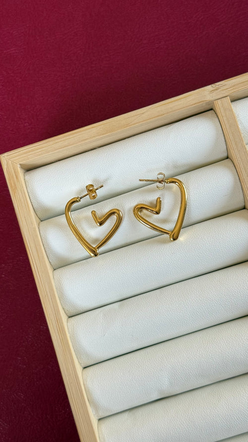 Butterfly-heart earrings