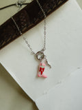 Pink chilly necklace