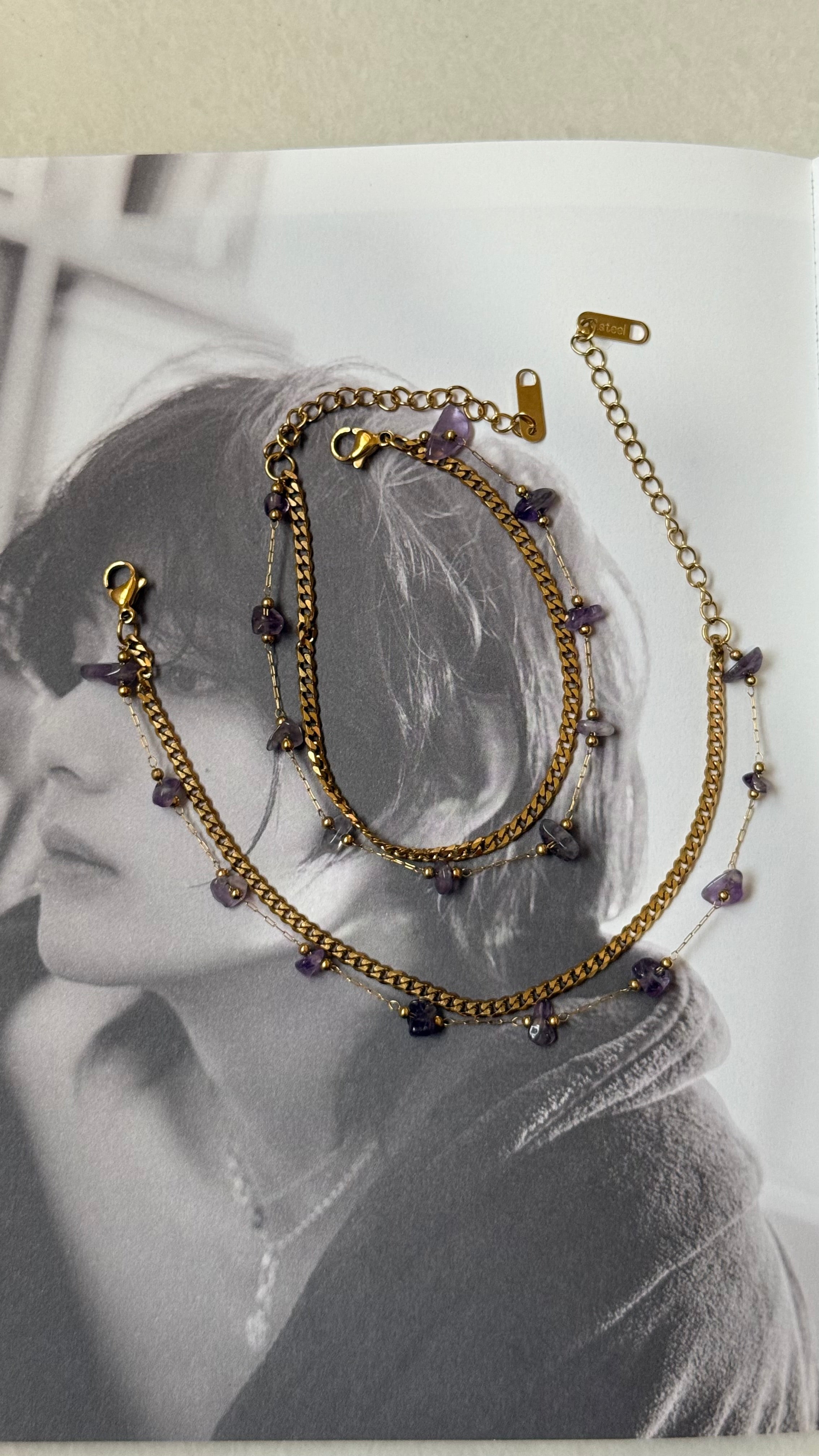 Purple stone bracelet