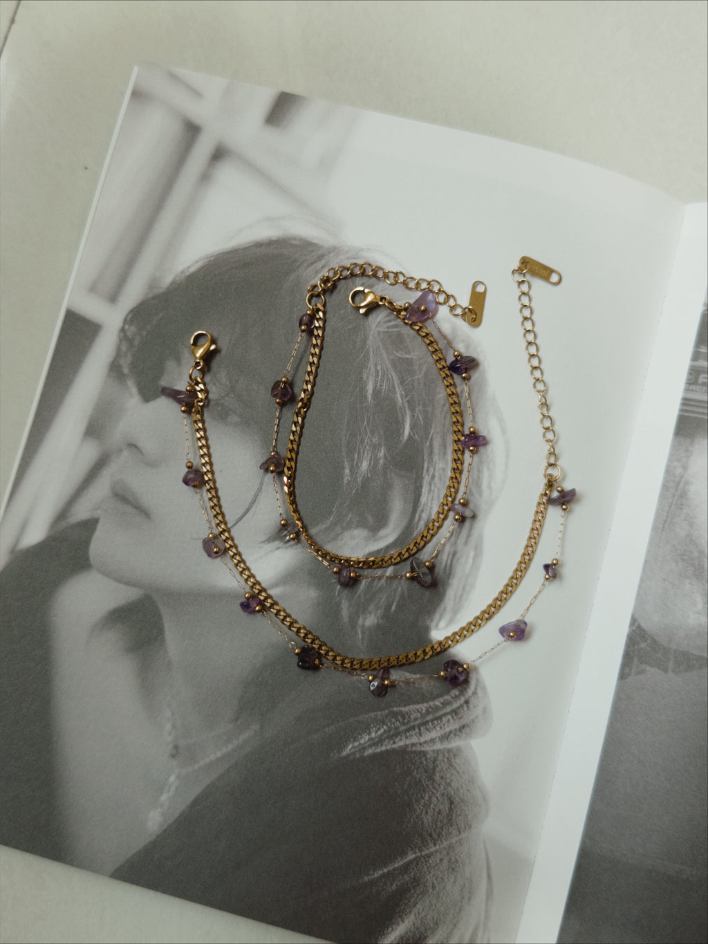 Purple stone bracelet