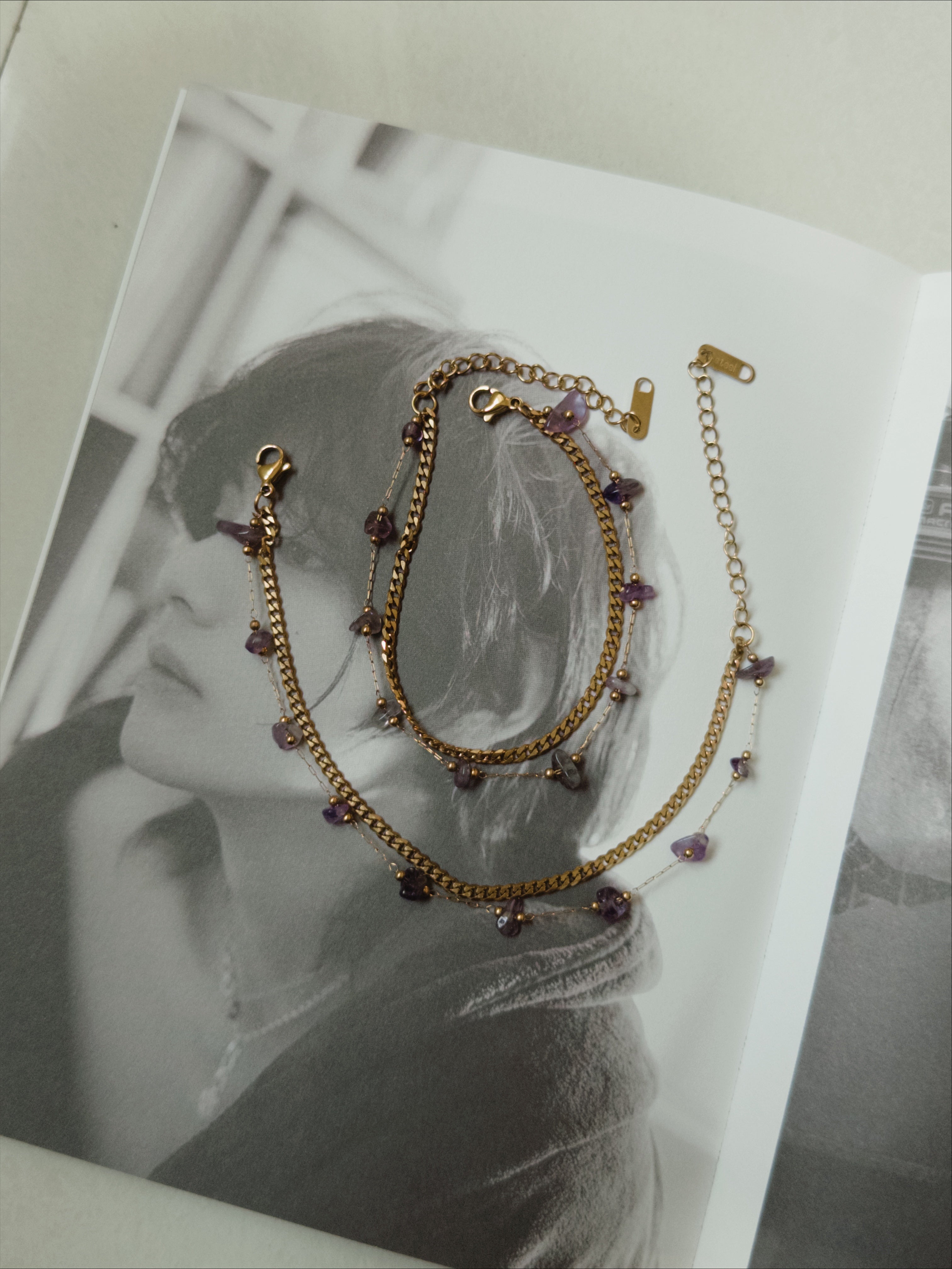 Purple stone bracelet