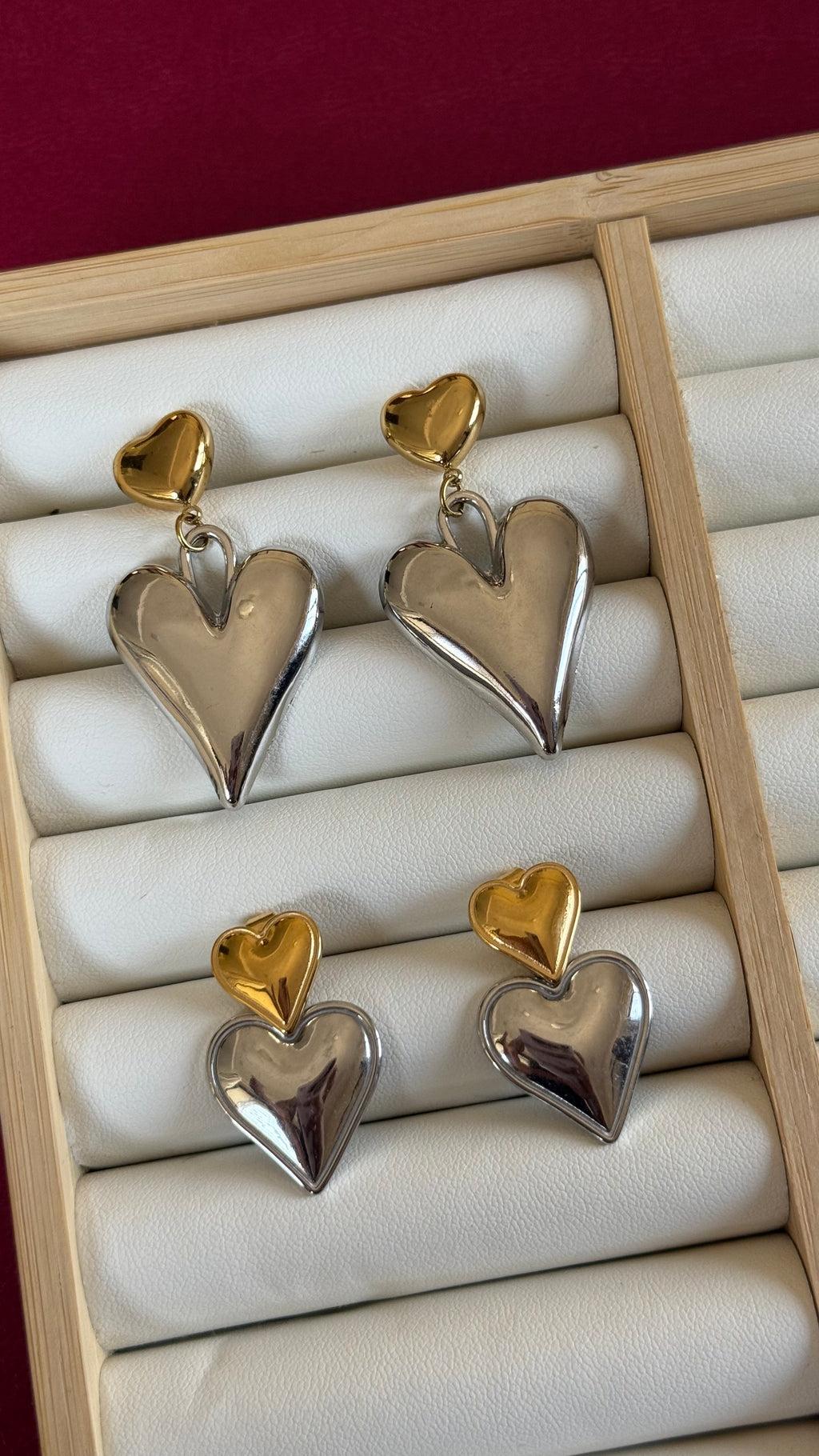 Two heart earrings