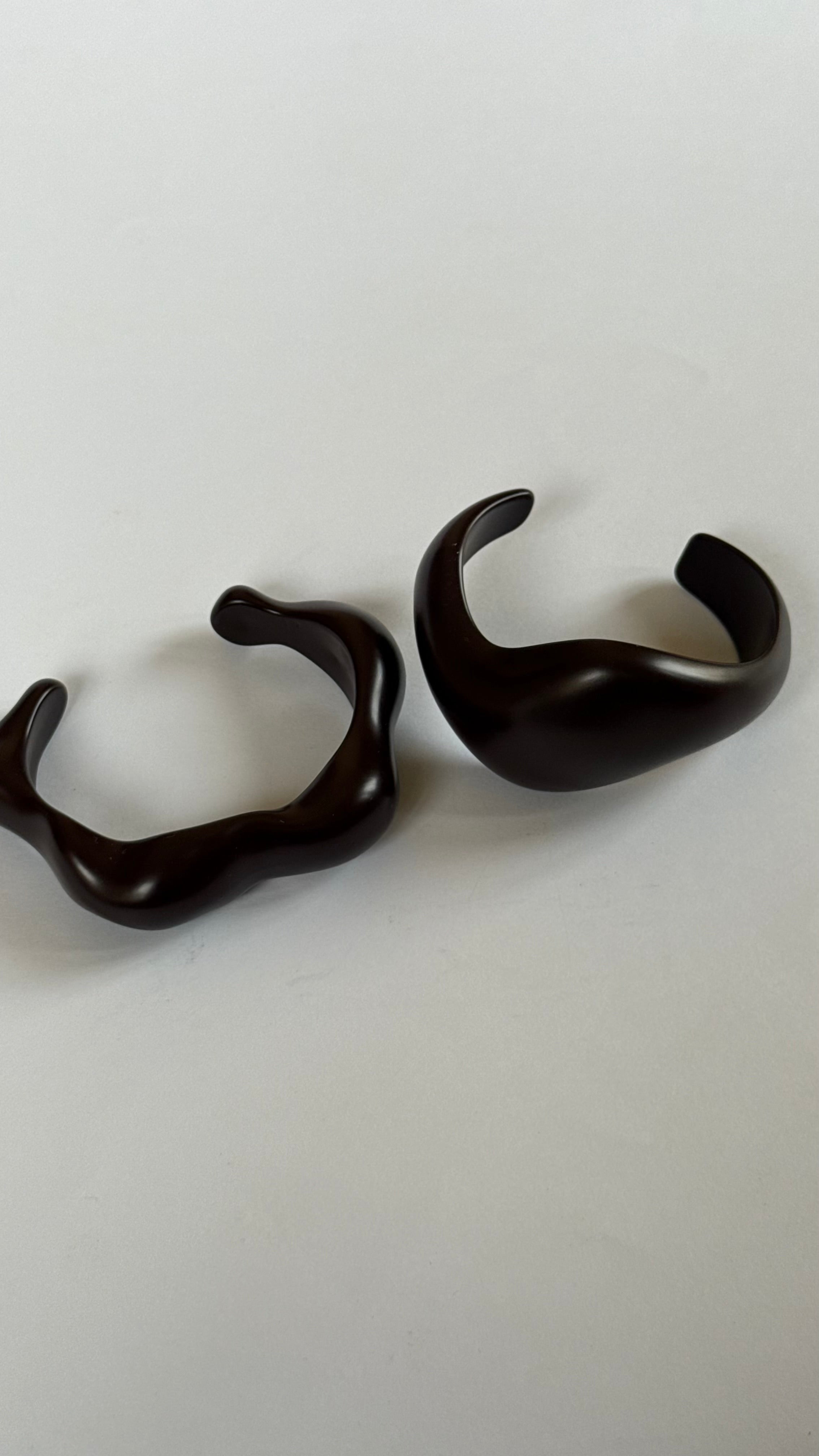 Dark brown matte resin Bangle