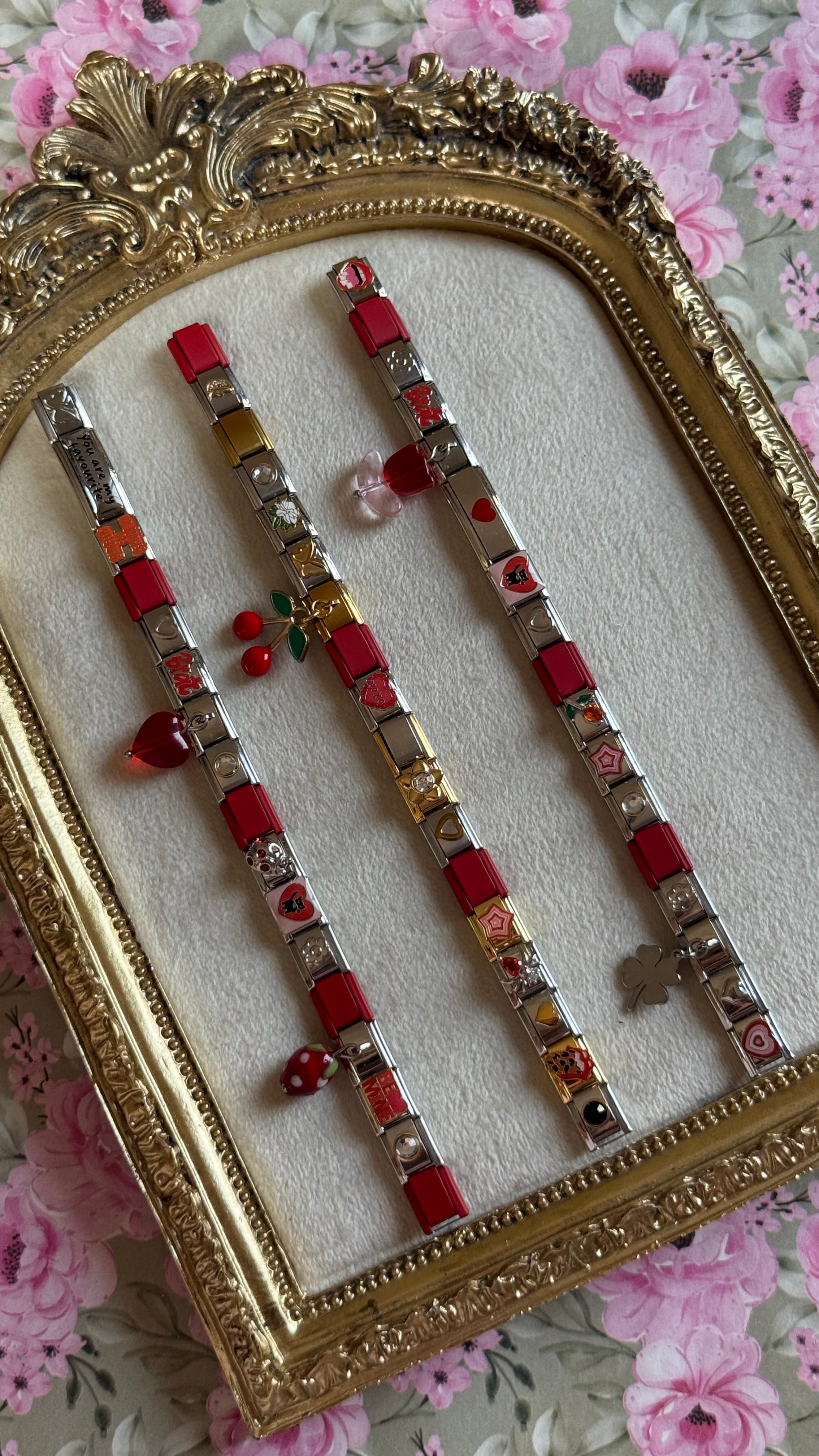Red theme bracelet